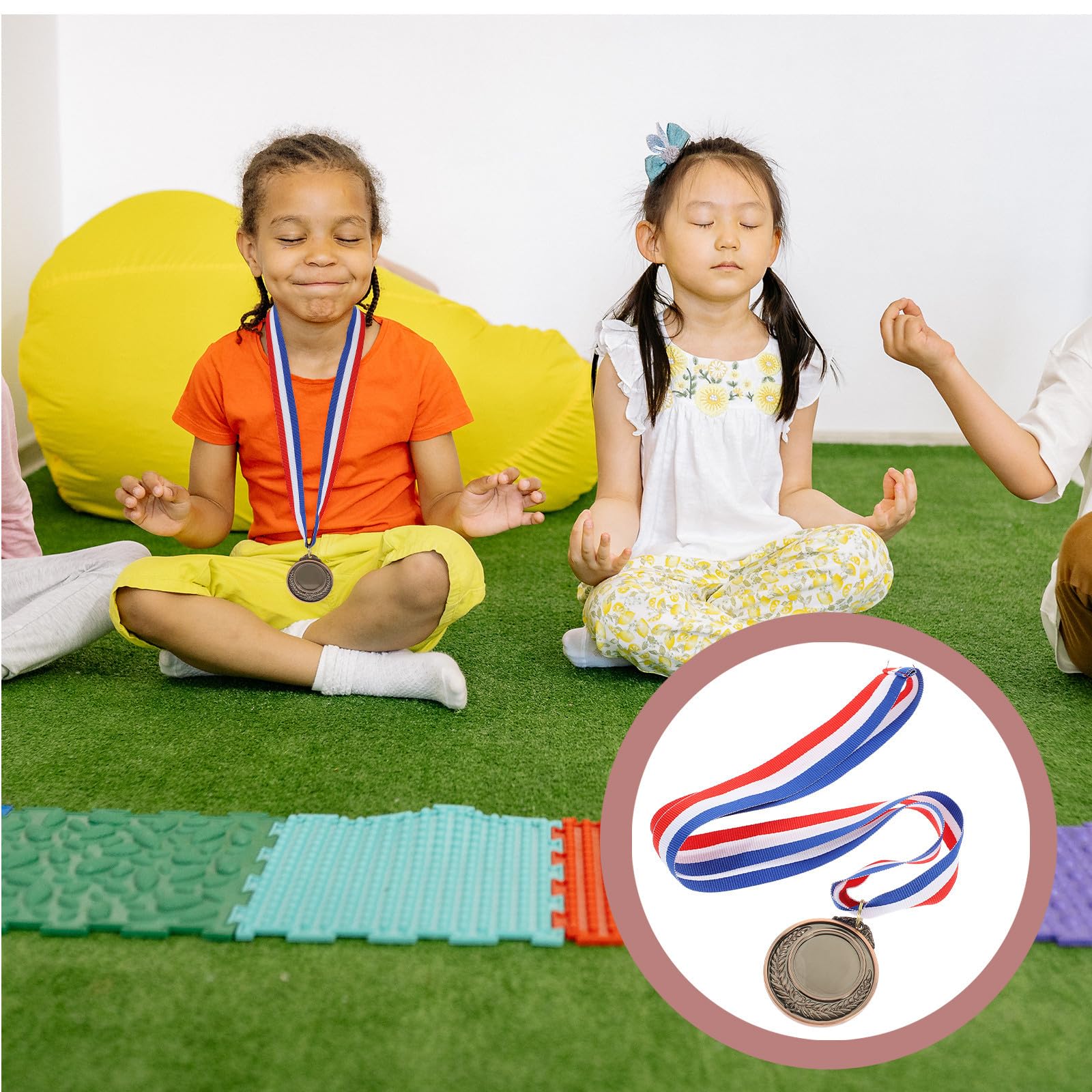 24 Medallas de Metal para Competición Superficie Lisa Rebabas, Ideales para Premiar a Estudiantes en Partidos Deportivos y Fiestas Escolares