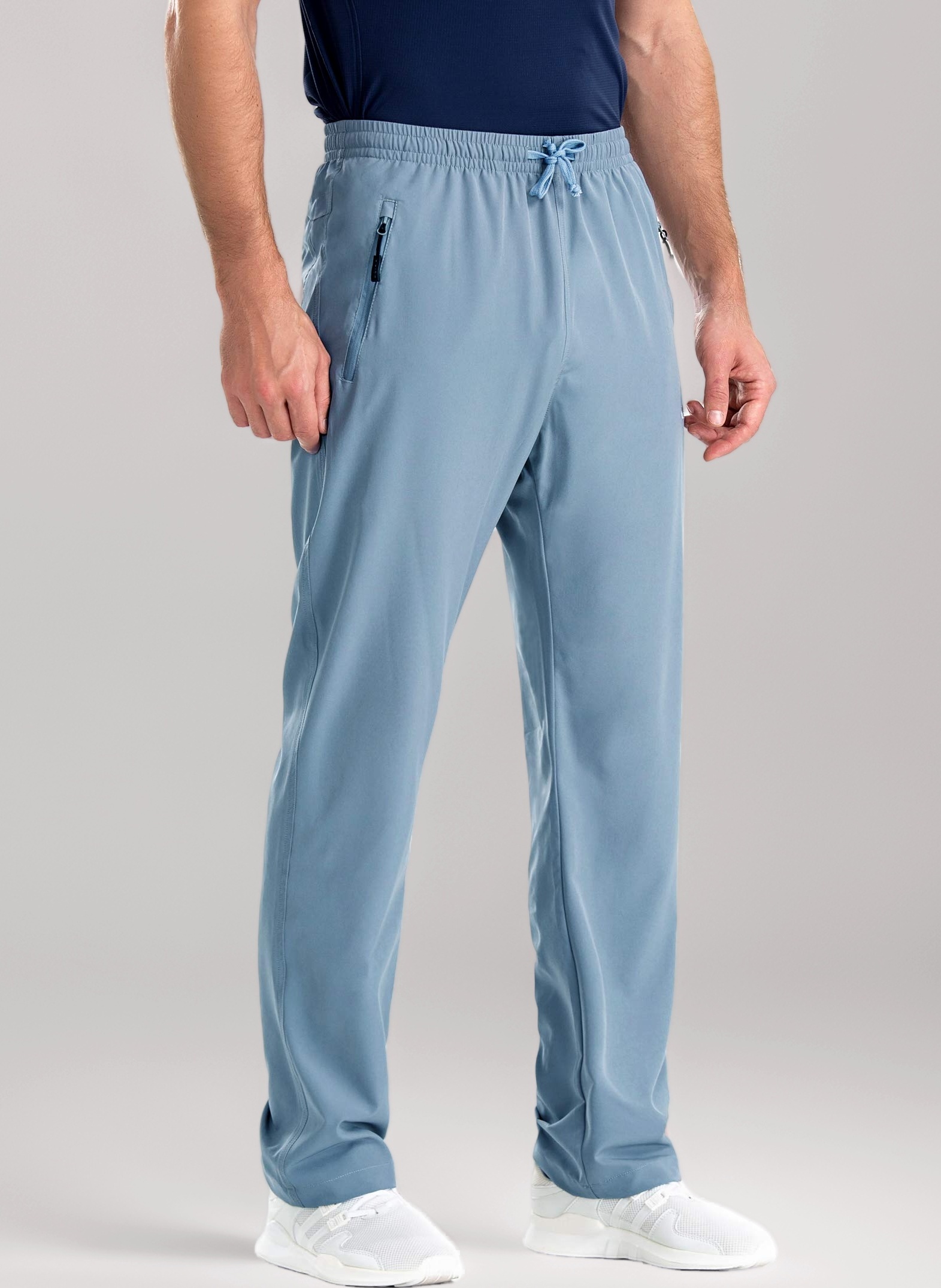 Clothin Mens Workout Athletic Pants Elastic-Waist Drawstring Pants for Sport Exercise Travel,Quick-Dry,Stretchy