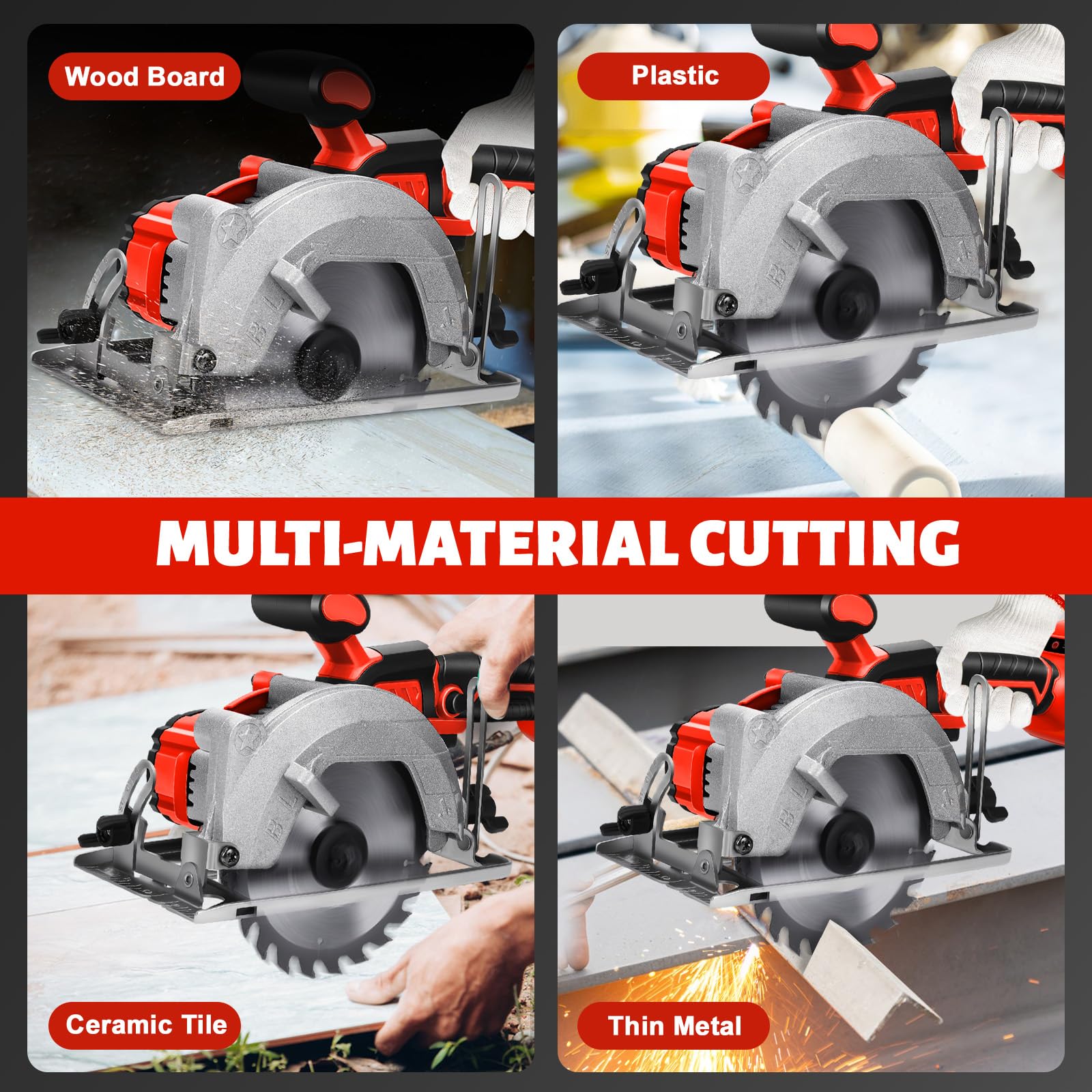 Sierra circular inalámbrica para Milwaukee M18 18 V, 140 mm, sin escobillas, Mini sierra circular de mano
