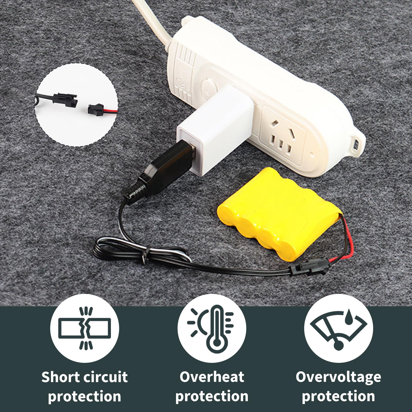 6.4v/7.4V 500mA Caricatore batteria agli ioni di lio SM-3P RC Giocattoli giocattolo telecomandato SM3P Caricatore USB portatile E56B  44