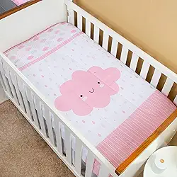 Edredom Infantil para Berço Nuvem Chuvinha Fofa 145 cm