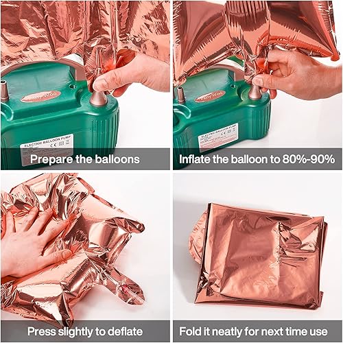 Miniatura 5 de PartyWoo Decoraciones de cumpleaños número 18, 29 piezas de decoraciones de fiesta de oro rosa, globos de feliz cumpleaños, globos del número 18,