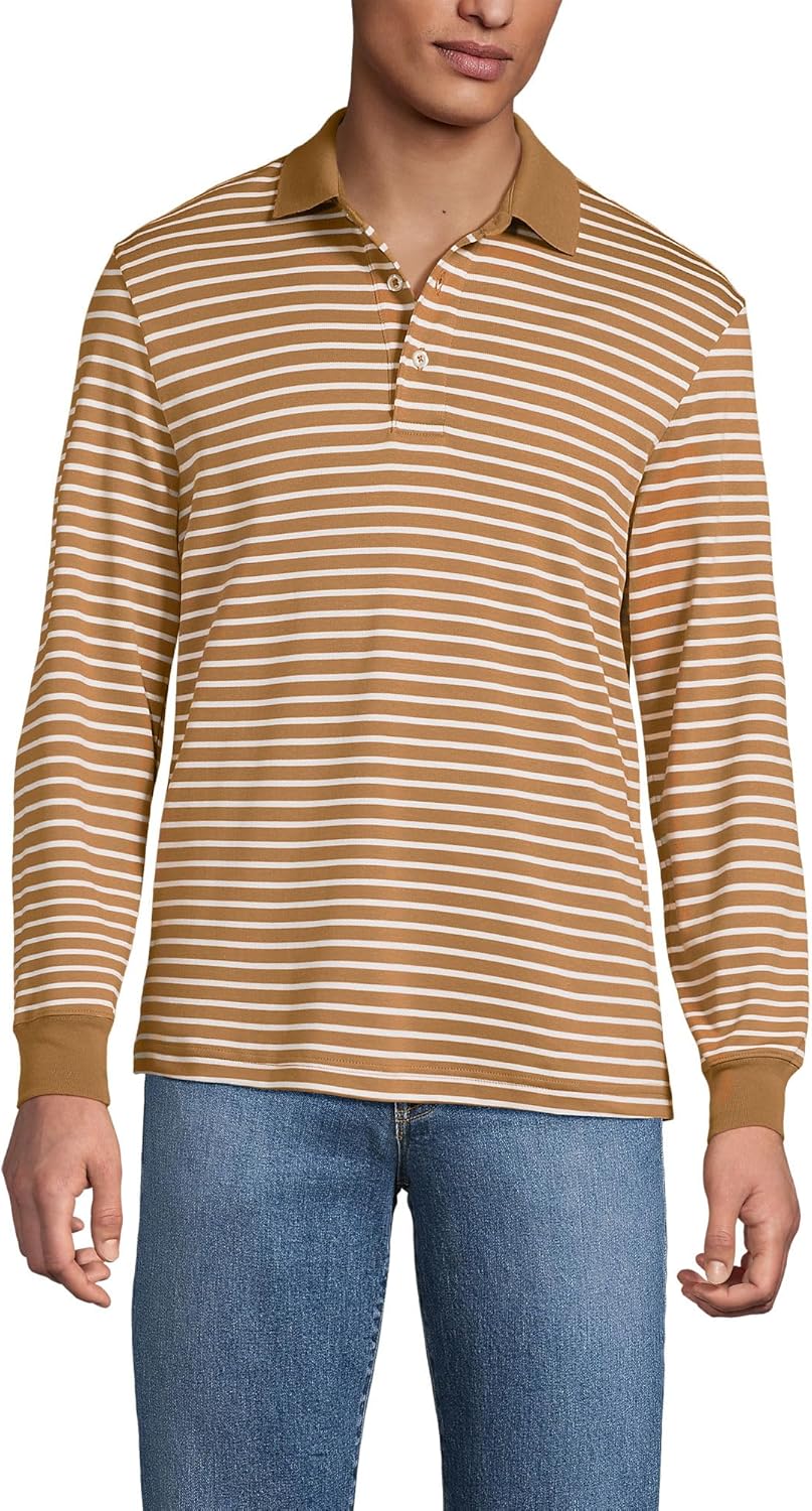 Lands' End men's long sleeve Supima polo shirt