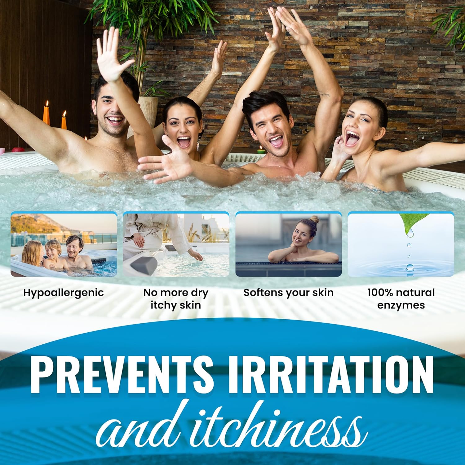 Clear Choice Spa® Spa Drops - 1Year Supply, 4oz Enzyme-Based Hot Tub Treatment – Non-Toxic, Natural Water Purification for Healthy Spa Water – Easy to Use, Hypoallergenic, Made in The USA