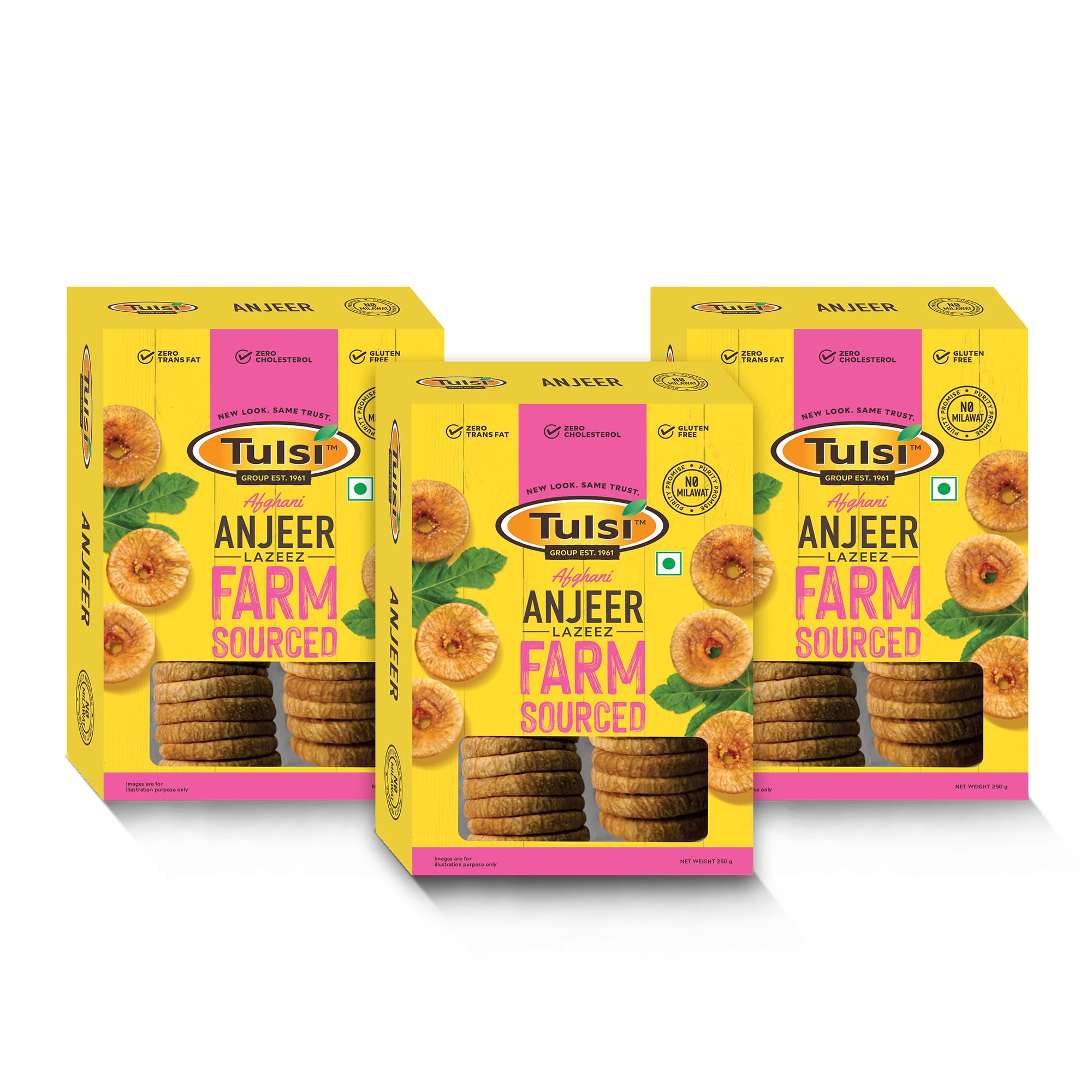 Tulsi Anjeer Lazeez Dry Figs 750g (250g x 3) | Figs Dry Fruits | Dried Figs | Dried Afghan Anjeer | Healthy Snack & Low in Calories | Fat Free | Farm Sourced | Large Size | Light Color| Pack of 3 (B0D9WDS434) Amazon Price History, Amazon Price Tracker