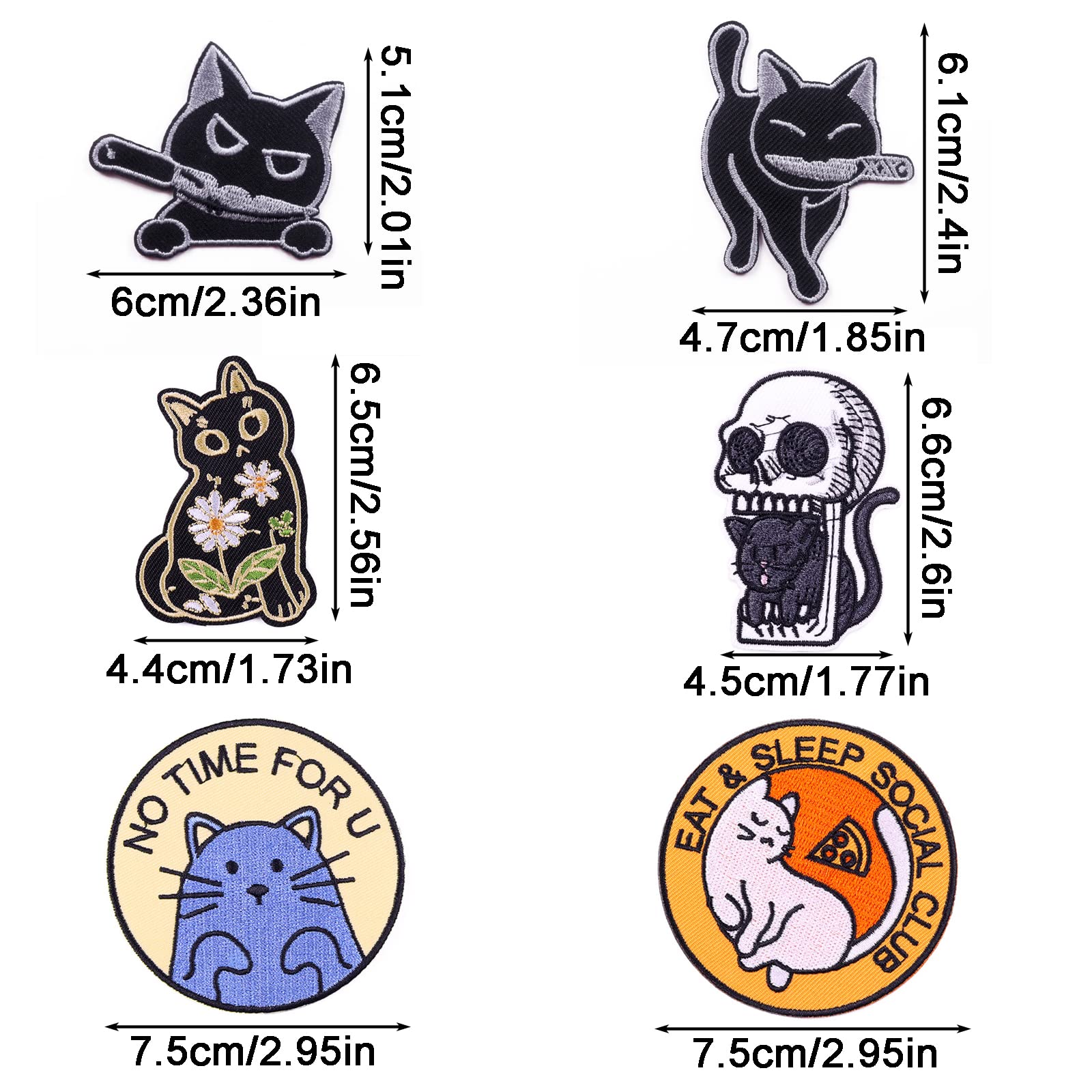 Set 15 Toppe Termoadesive Con Gattini – Ricami Multicolore Per Abiti E Borse – Fai Da Te - 2