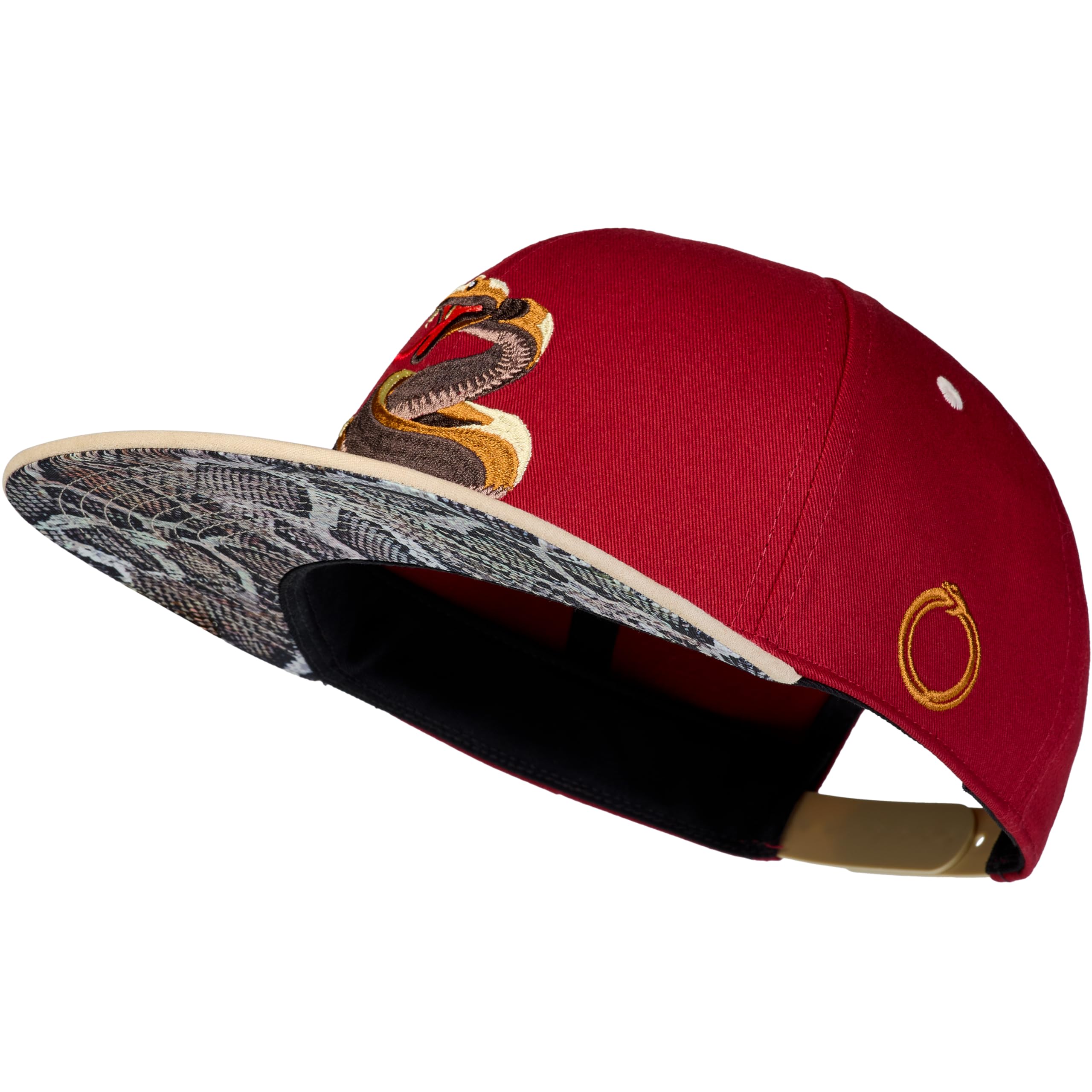Cadency Gorra de béisbol para Hombre, Gorra de béisbol de Serpiente, Visera Recta, 100% algodón, Duradera, Mujer, Unisex, Color Rojo óxido, tamaño Ajustable