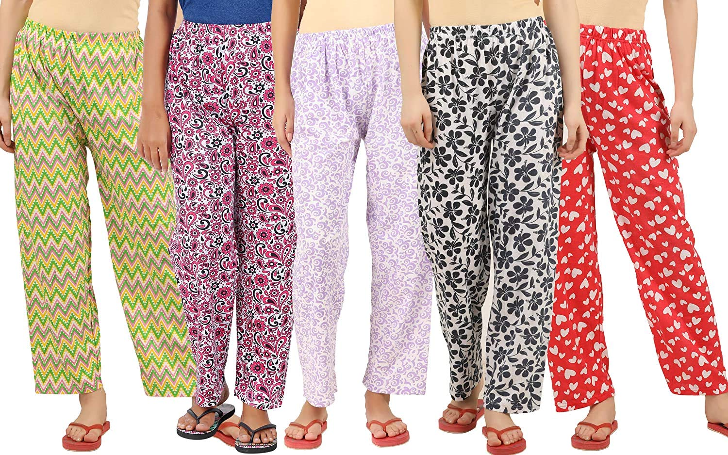 Womens Track Pant Lower Cotton Printed Pyjama/Lounge Wear –Supersoft Cotton Night Wear/Pyjama for Women(Pack of 5Pcs)-image-22