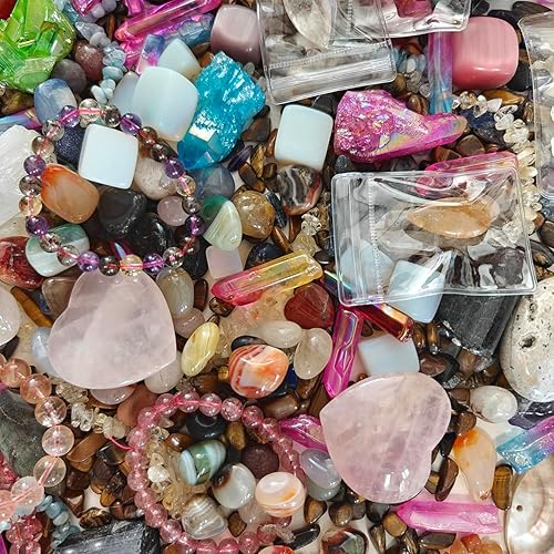 Miniatura 9 de Cuchara de confeti de cristal bolsa de piedra misteriosa piedras preciosas de la suerte cristales de bruja piedras de turmalima ágata amatista