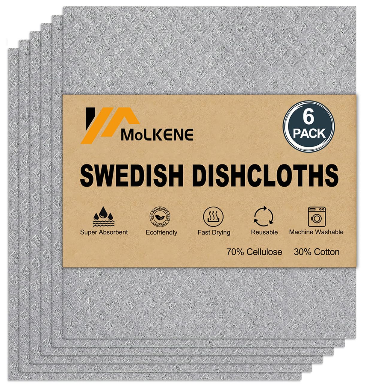 Chiffons suédois réutilisables MoLKENE pour une cuisine propre et des surfaces impeccables