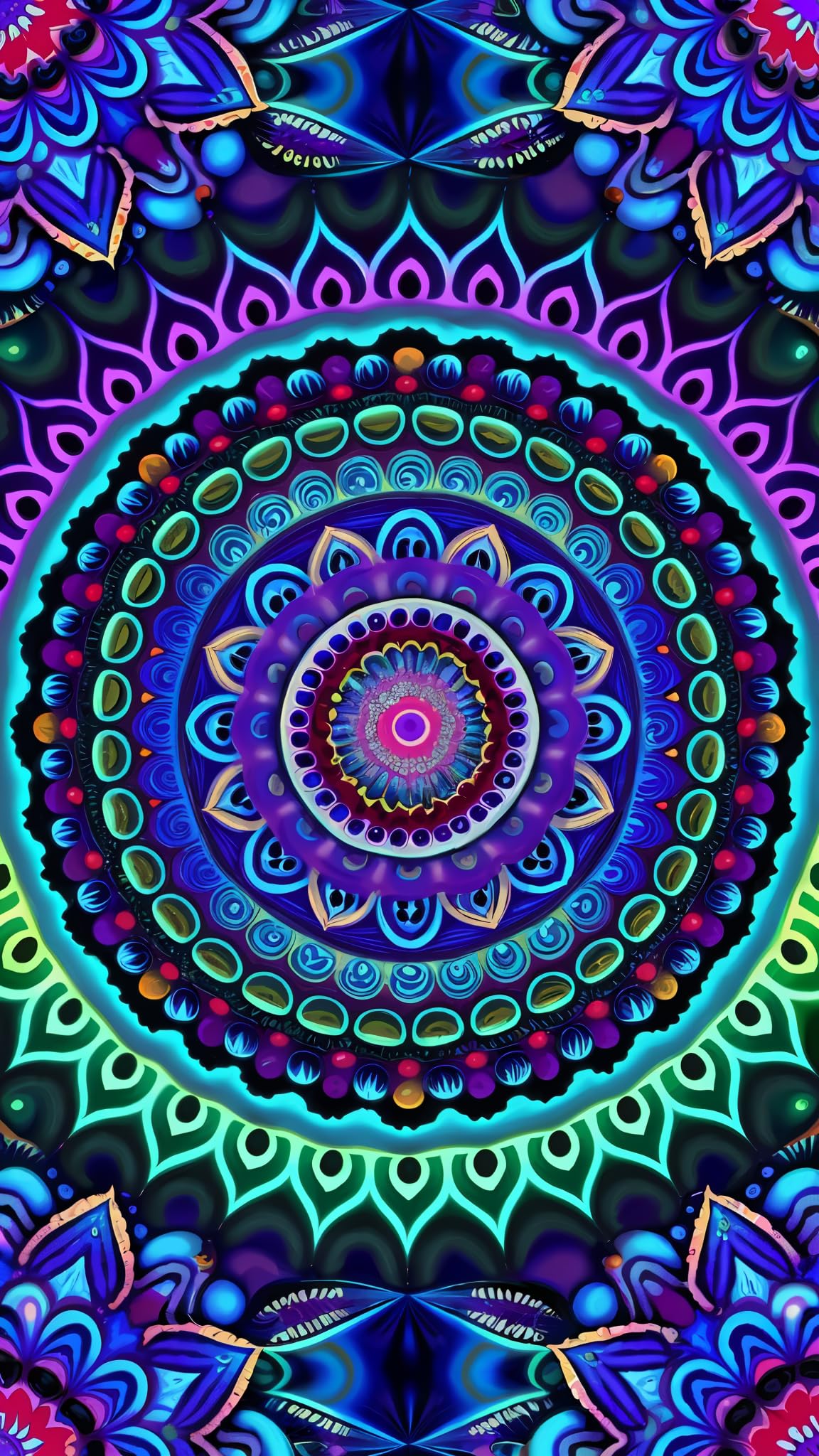 ZHUMUTO Large Diamond Painting Kits for Adults Blue Purple Mandala — image 1