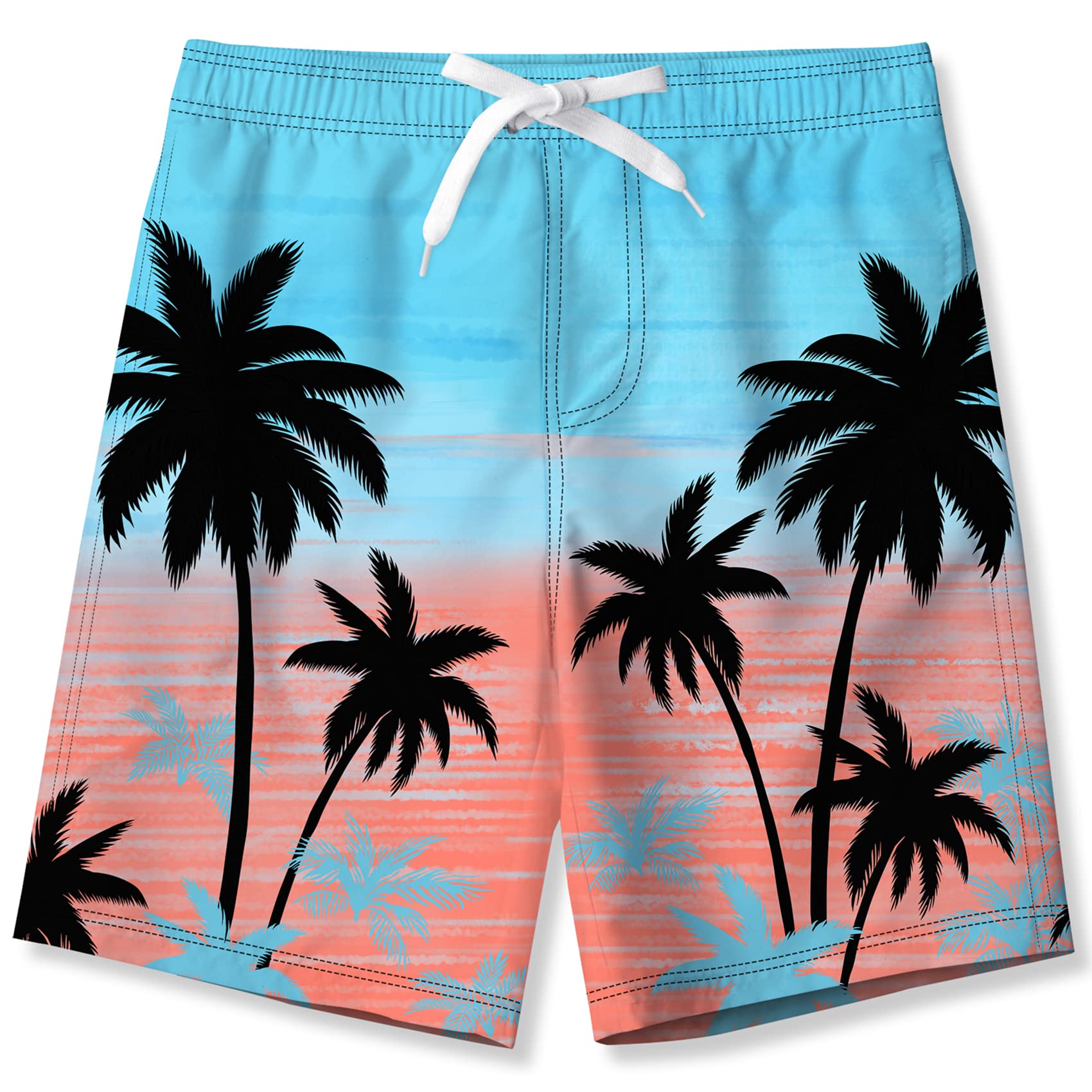 kids4ever Badehose Jungen Lustig 3D Druck Schnelltrocknend Badeshorts Kinder Sommer Strand Boardshorts Schwimmhose 6-14 Jahre