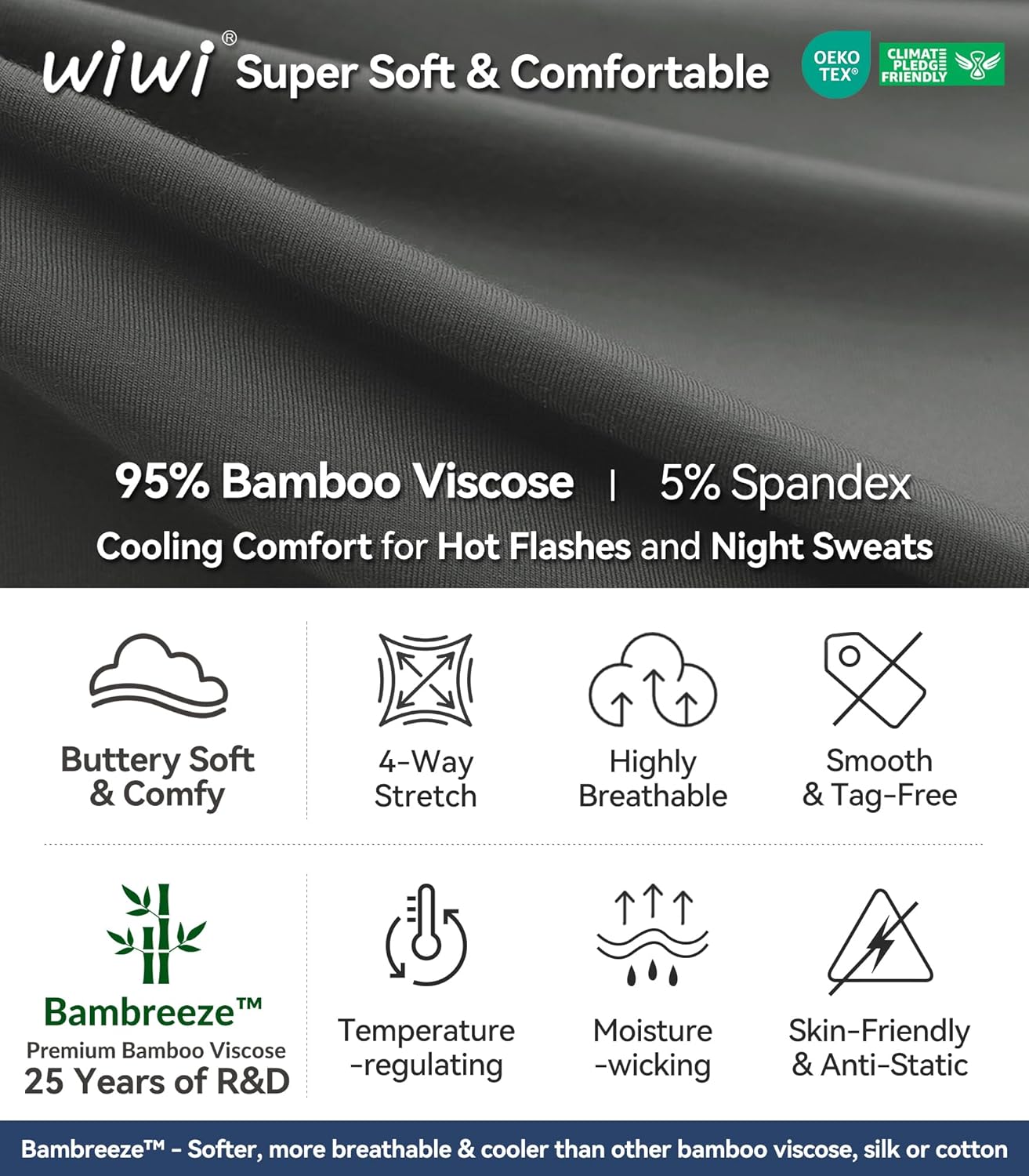 WiWi Viscose from Bamboo Women' s Pajamas Pants Soft Yoga Loose Pant Comfy Pajama Bottoms S-XXL - Image 6