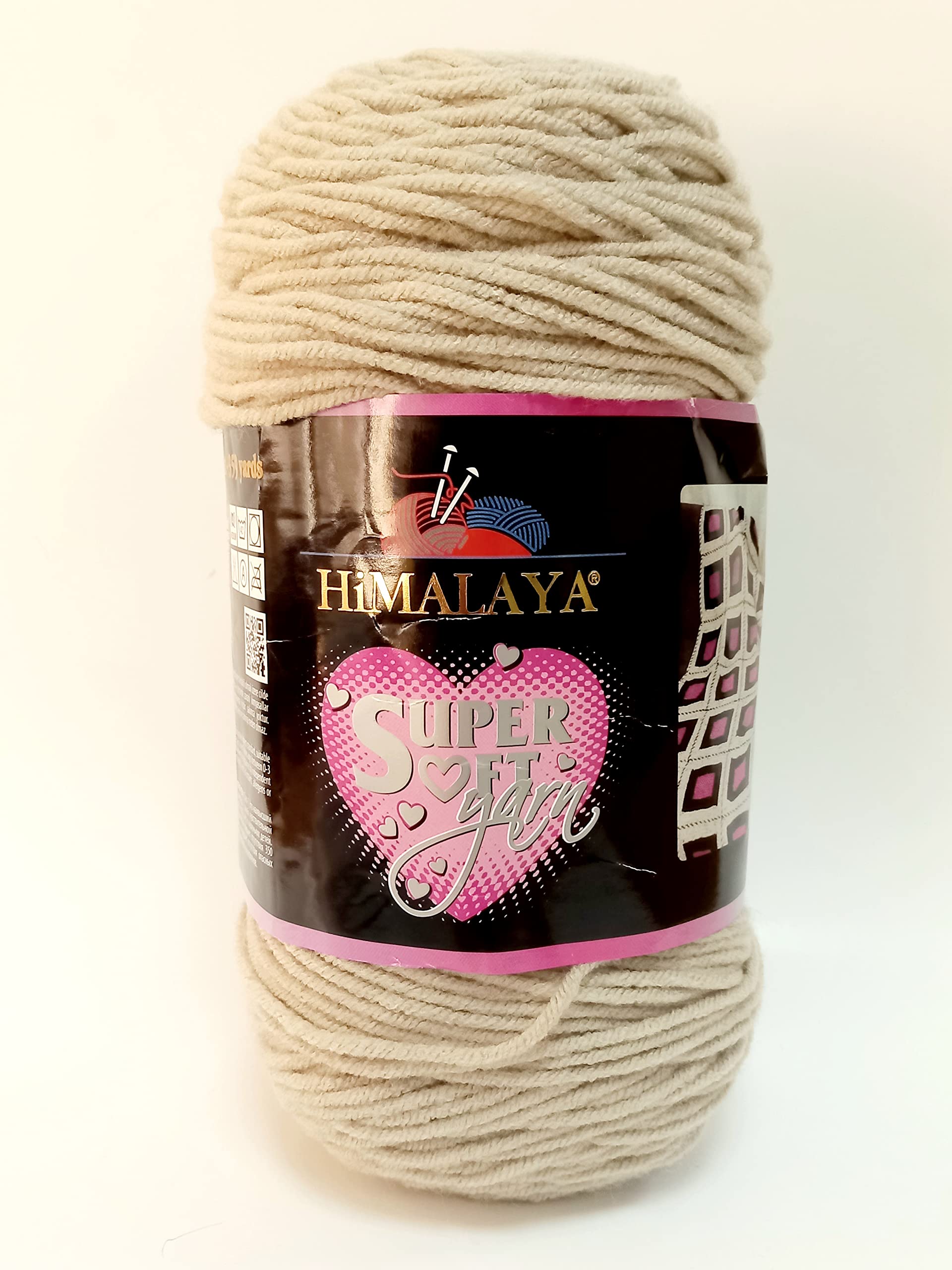Himalaya Super Soft Yarn 100% Acrylic-Color 80820 (Pack of 2pcs)