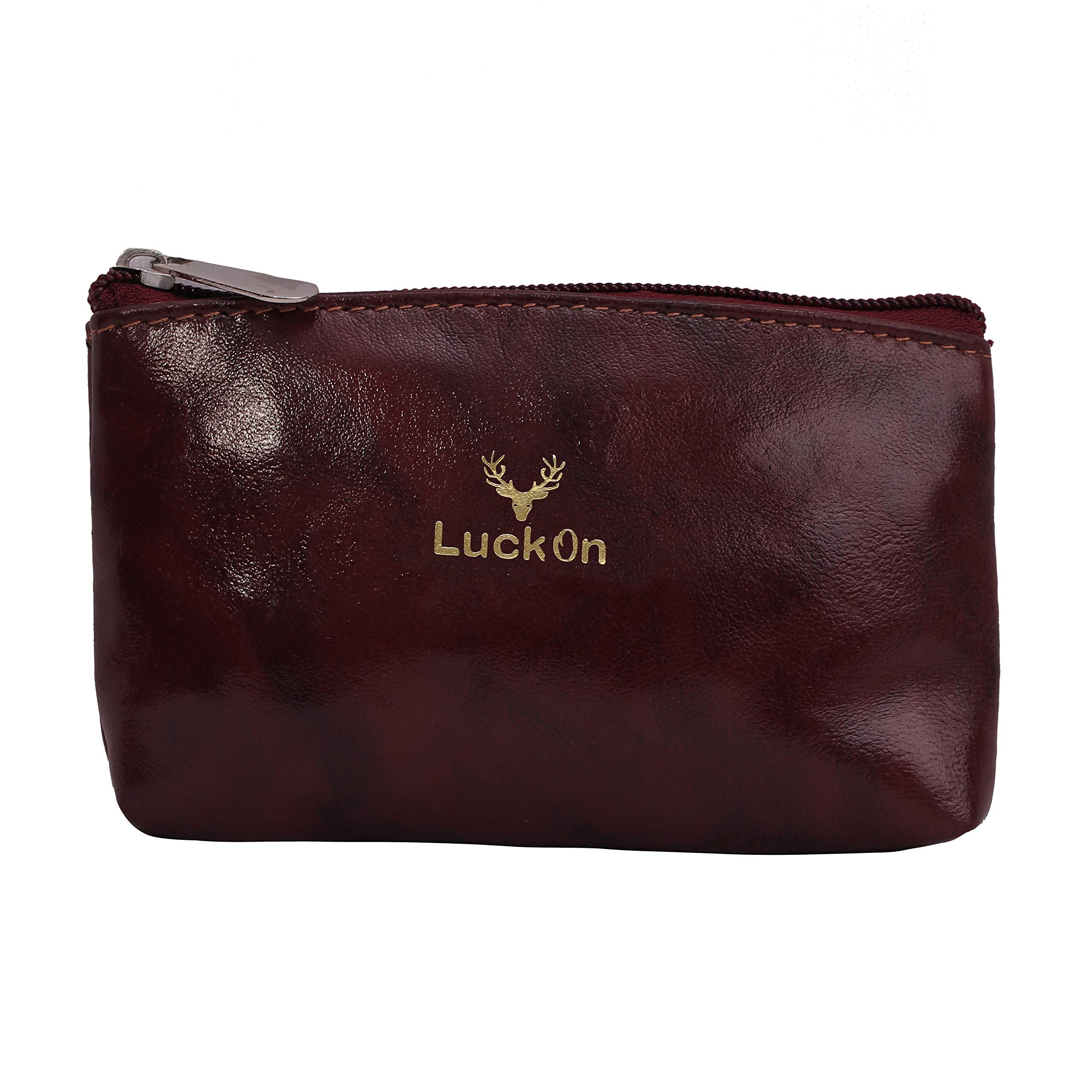 luckon Batwa Women's Genuine Leather Small Hand Purse, Hand Coin Purse for Ladies Size (L 5.50 x H 3.50) LL-Pouch-2 Bombay Sheep Leather (Maroon)-picture-29