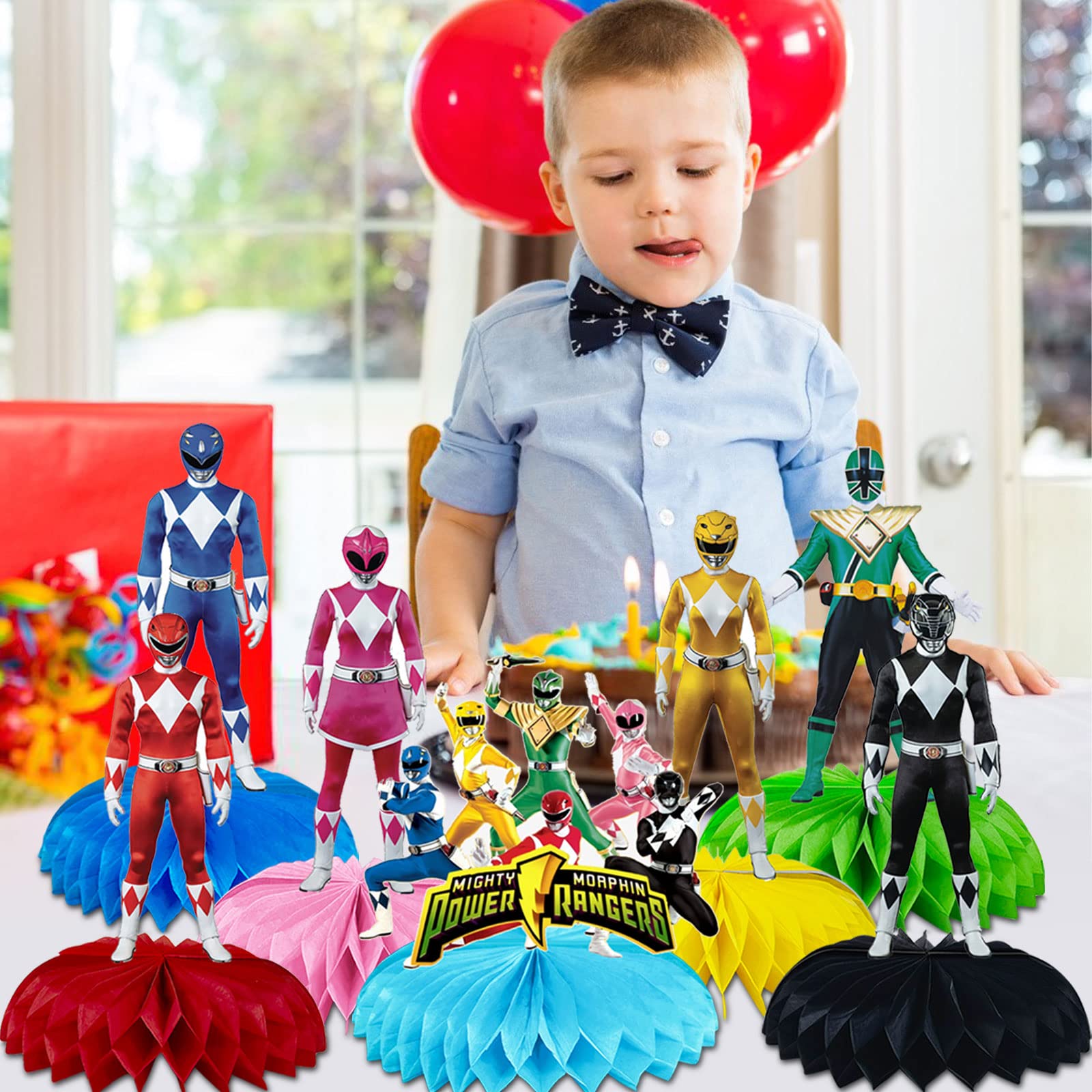 Buy 7Pcs Power Ranger Birthday Party Supplies, PowerRanger Theme Table