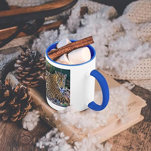 Miniatura 6 de 3dRose Taza _ _ _ _ _ _ _ _ _ _ 141689_ _ _ _ _ _ _ _ _ _ 6" Central America Jaguar Costa Rica SA22amr0015Andres Morya Hinojosa "Dos Tono Azul Taza