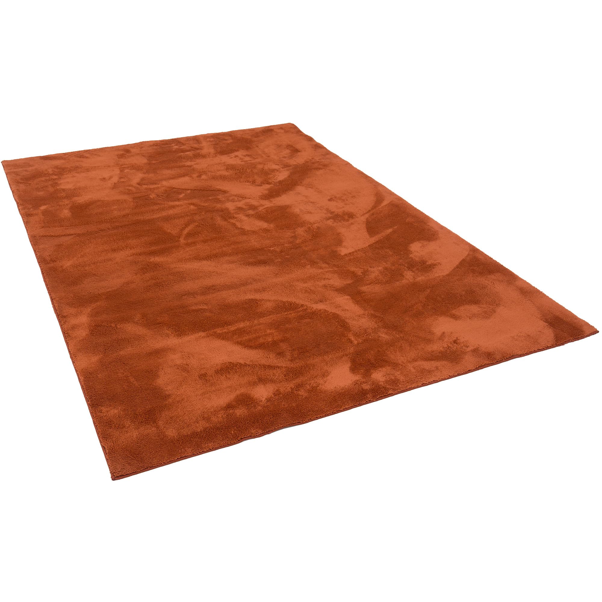Pergamon Luxus Fellteppich Pearl Terrakotta – Weicher Kunstfell Hochflor Shaggy Teppich