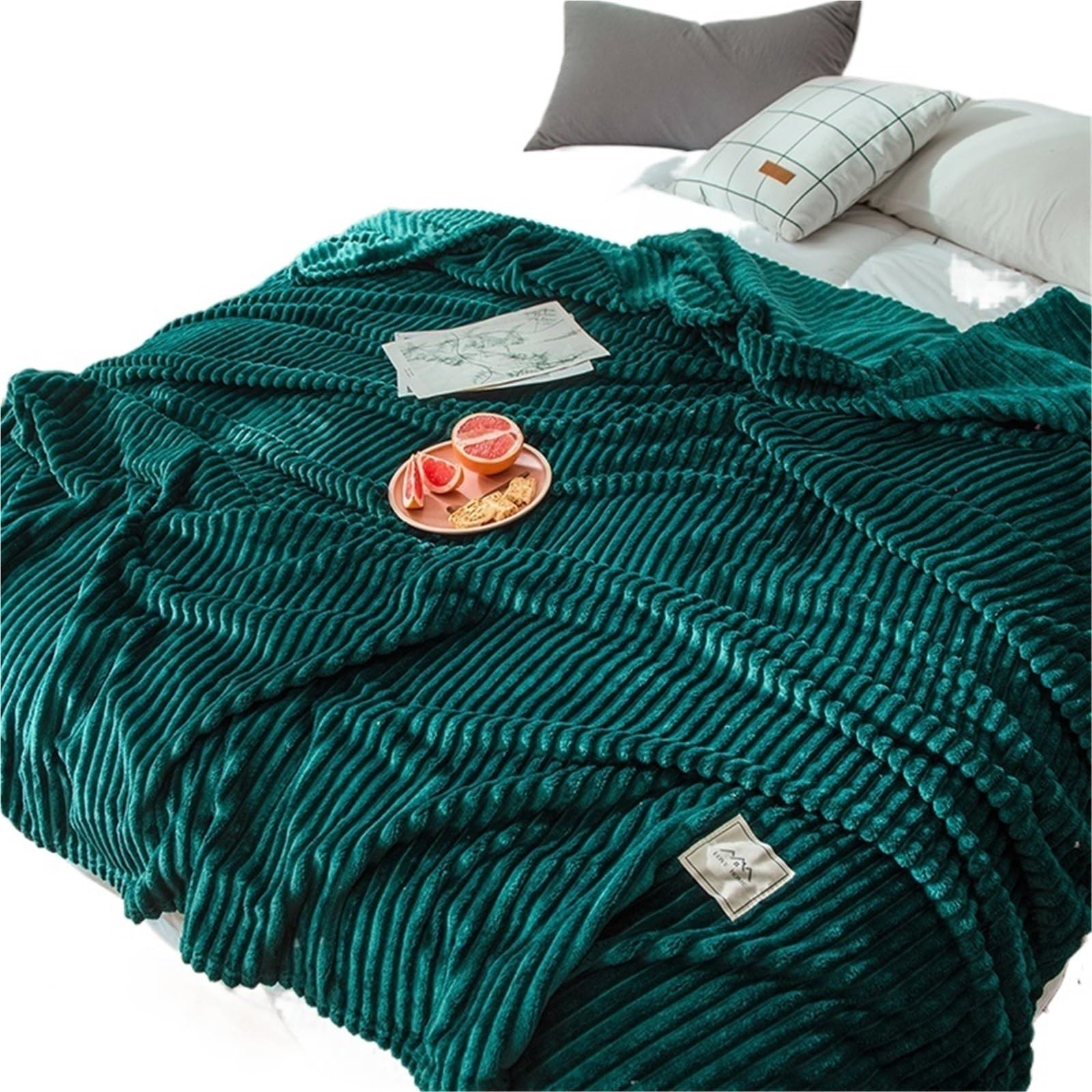 GSJNHY Cooling Blankets Pattern Hugging Blanket Is Suitable For Sofas Beds-blankets Soft And Sweatshirt for summer(Dark green,100X120cm 0.25kg)