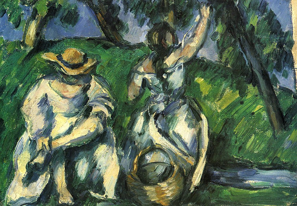 Poster Paul Cezanne Fruit Pickers grand format extra large tirage mat archival pour cadre