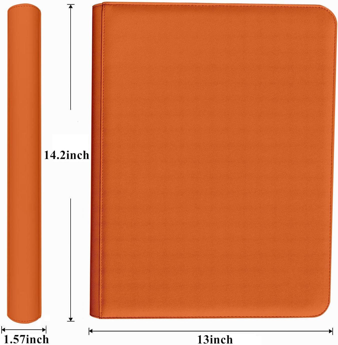 12 Pocket 720 Pockets Trading Card Binder, Ringless Side Loading Card Holder Album, Trading Card Album Fit for YuGiOh, MTG, TCG, Game Cards, Sports, Business Cards (Orange)