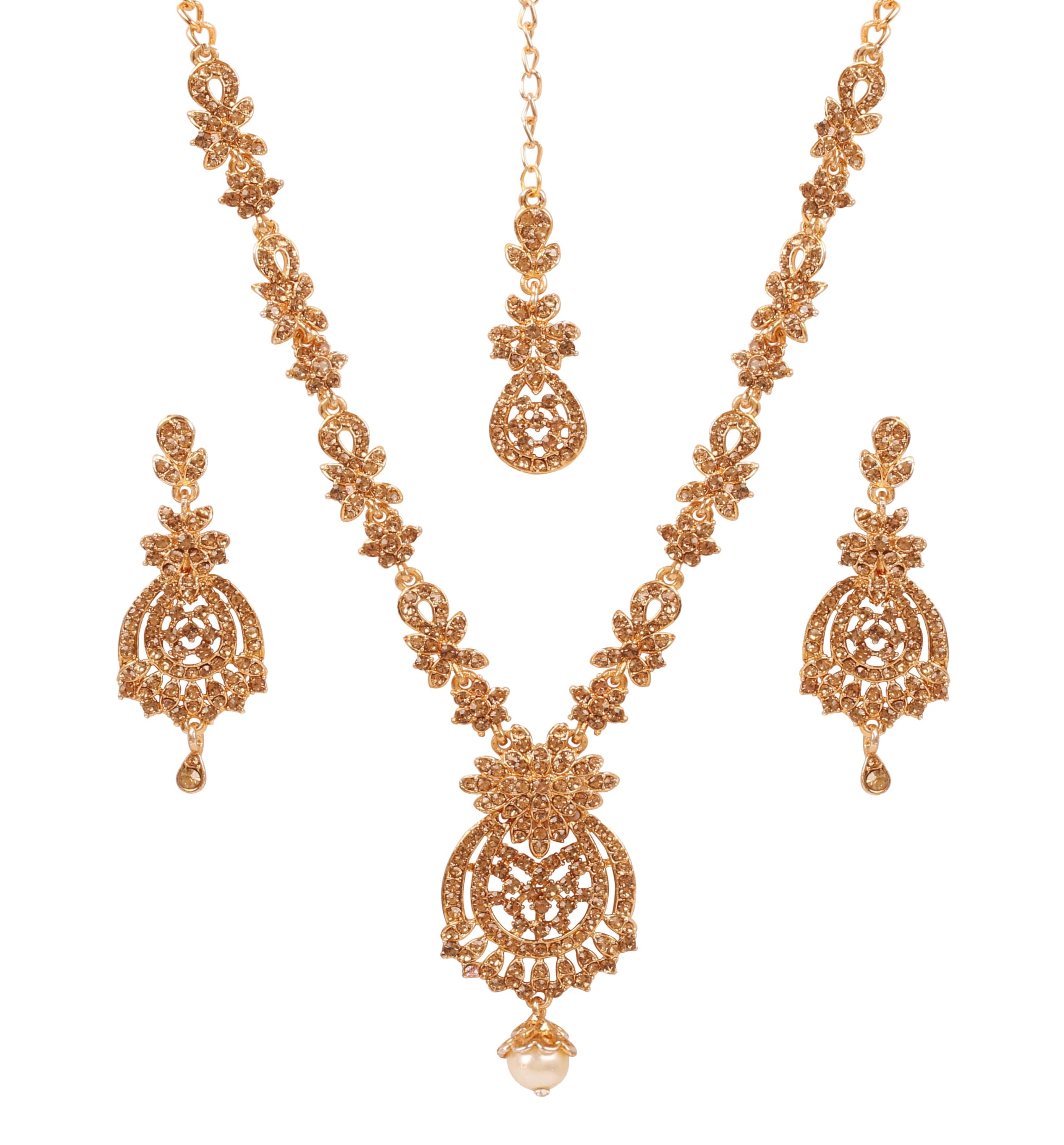 Indian jewelry sets for women maang tikka wedding guest gold necklace bollywood jewellery set pageant elegant prom bride accessories western crystal chunky rhinestone necklaces
