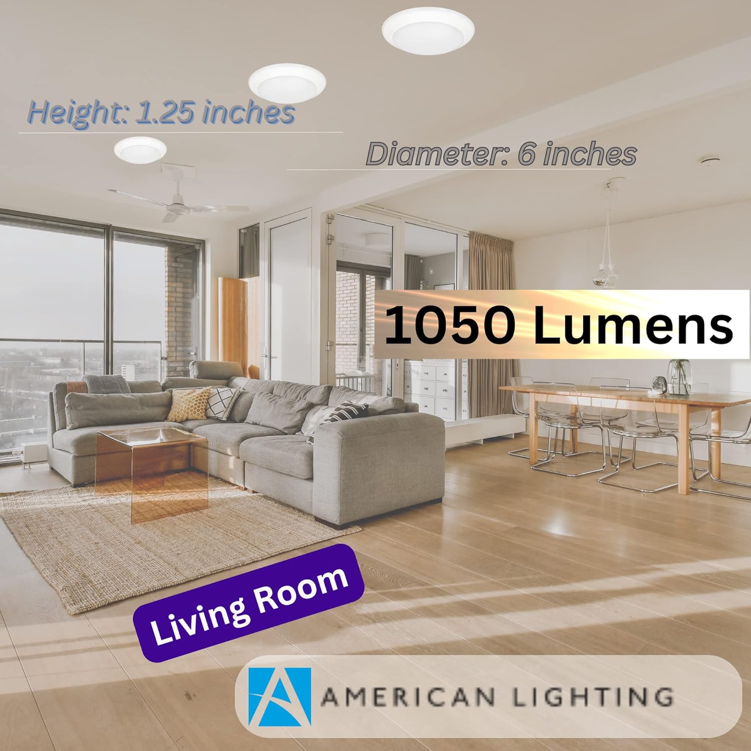 American Lighting QD6-30-WH Quick Disc