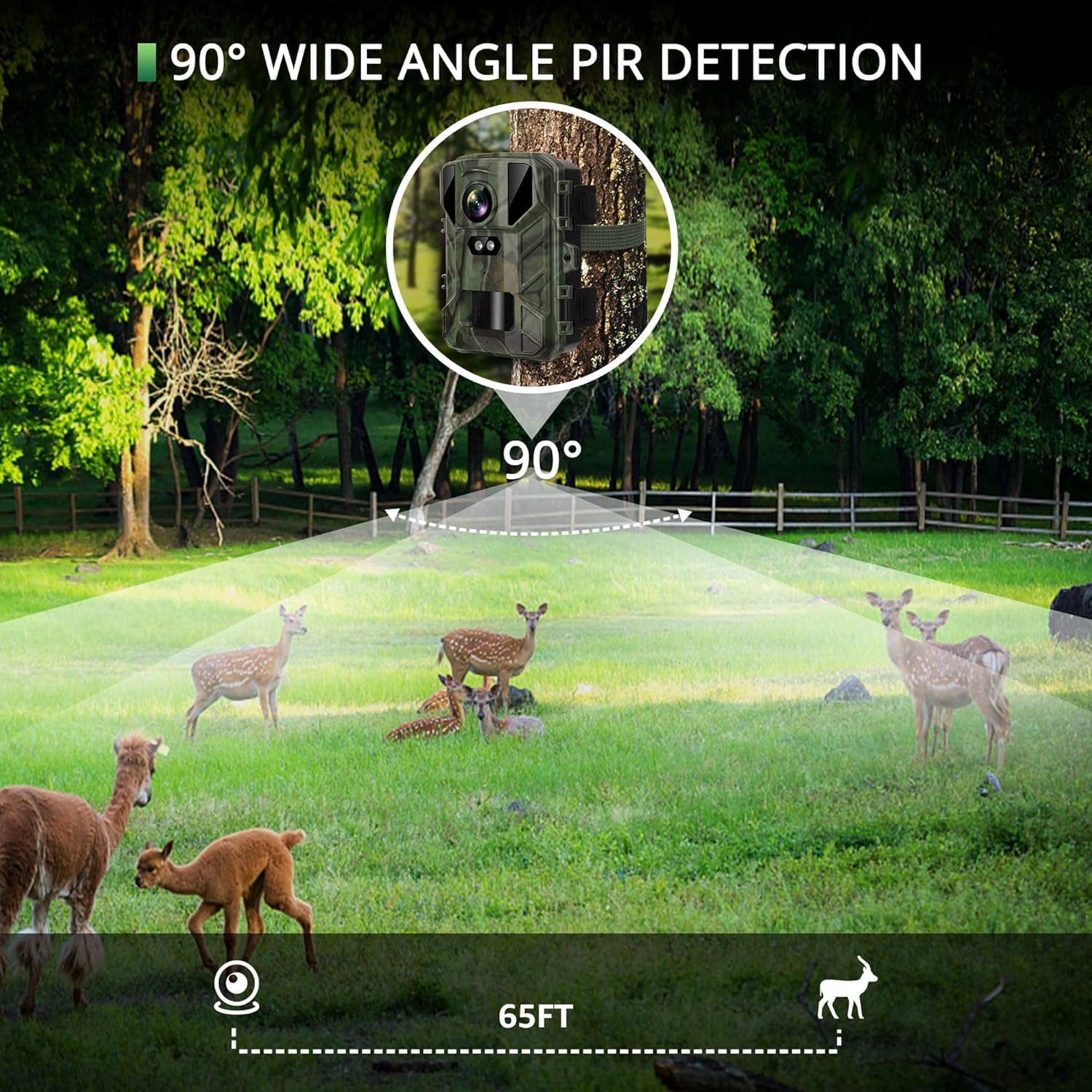 Mini Wildkamera 4K 50MP, Wildtierkamera mit Nachtsicht Bewegungsmelder 850 IR LEDs, 0,2s Schnelle Trigger, Wasserdicht Nachtsichtkamera mit 32G Speicherkarte, Jagdkamera für Wildbeobachtung
