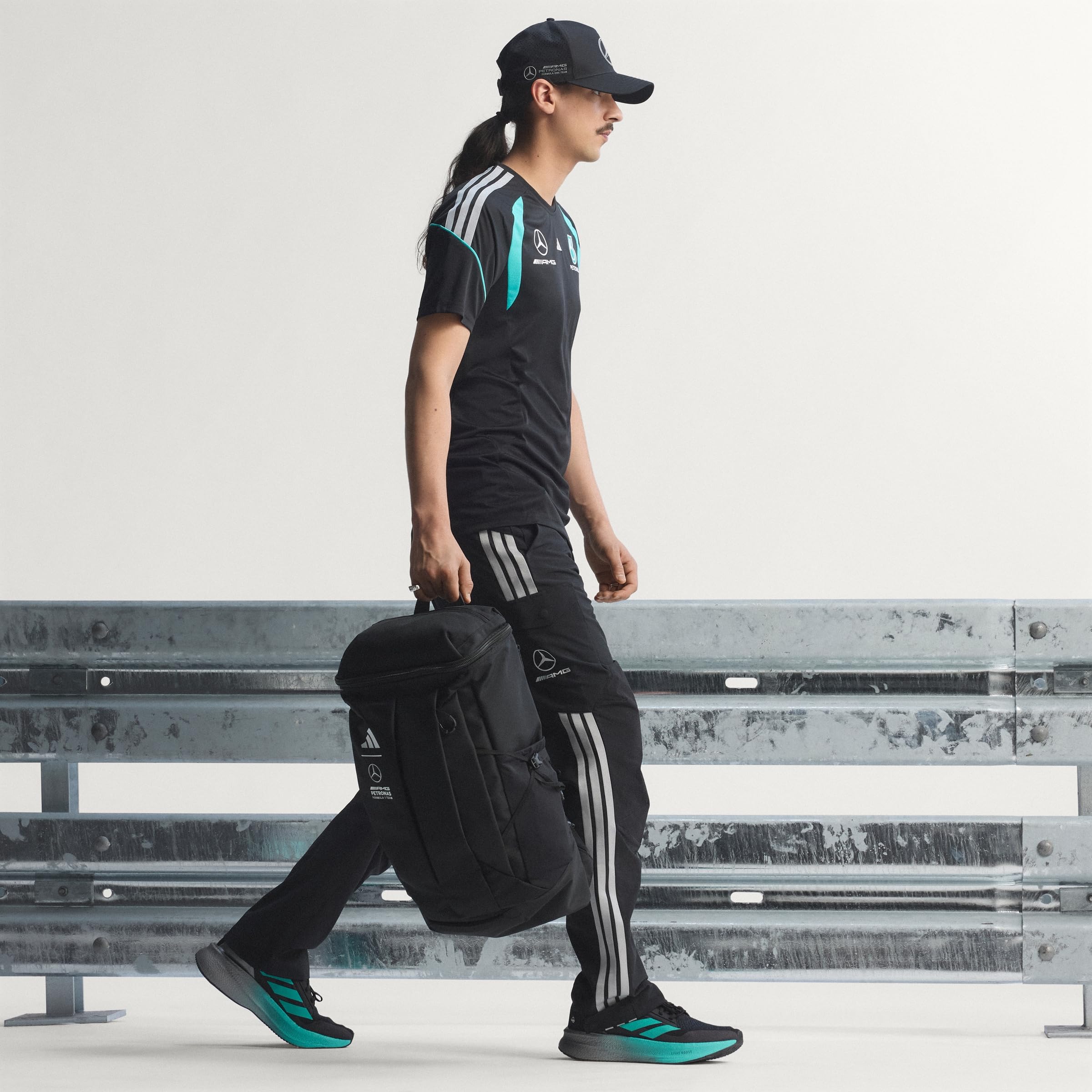 Adidas Mercedes - Amg Petronas Formula 1 Team Mechanics Jersey Polo Shirt Uomo
