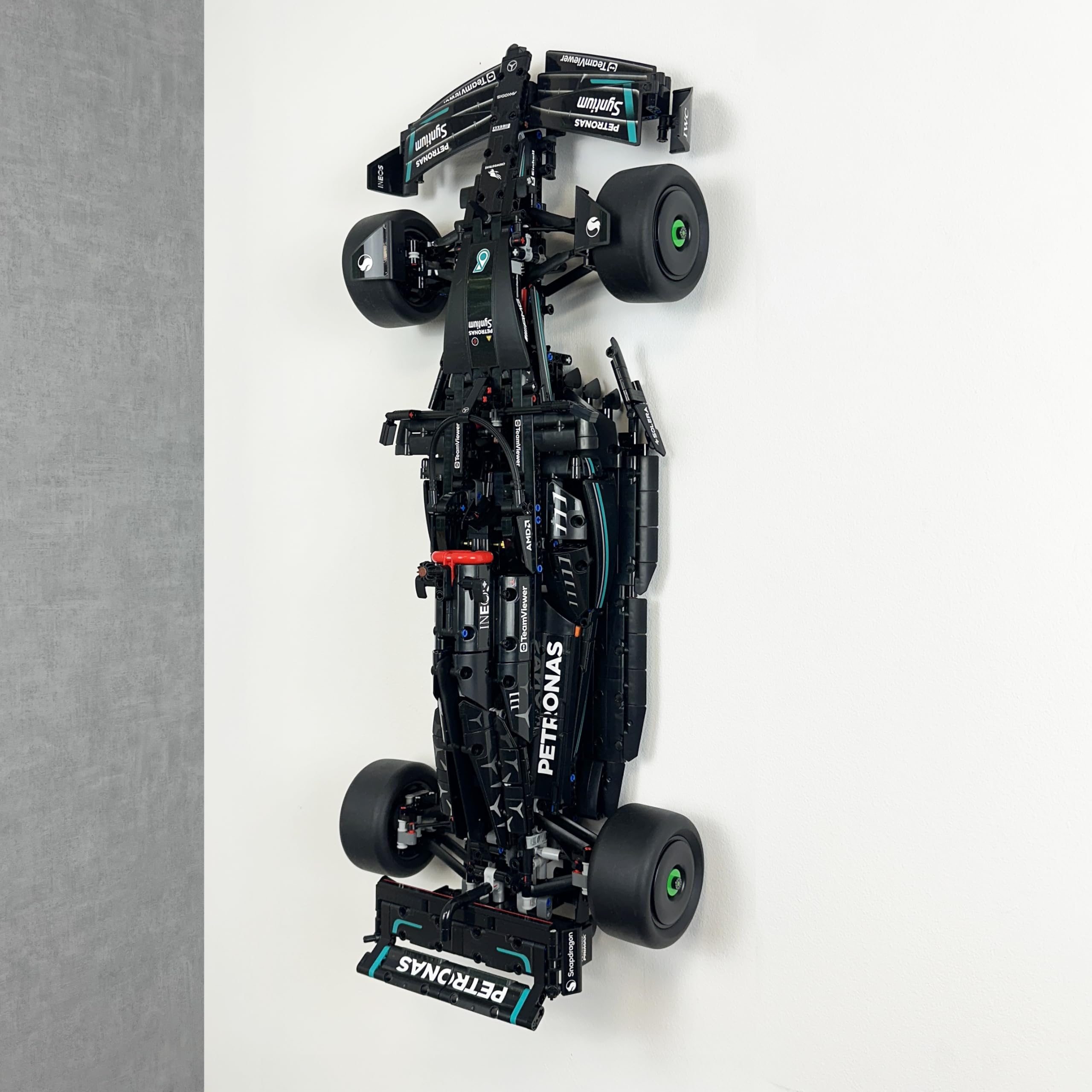Wall Mount Display Hook for Lego Technic Mercedes AMG F1 Car 42171 Formula one Racecar Vertical Bracket Stand