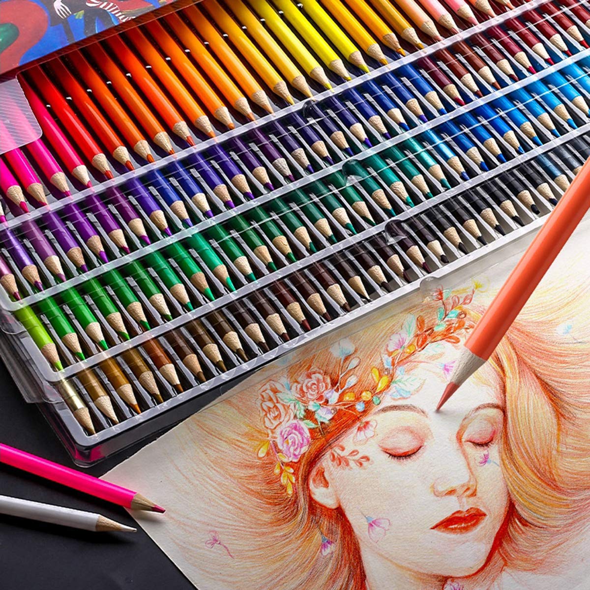 VIDOO 48/72/120/160 Farben professionelle Öl farbige Bleistifte Set Künstler Malerei Skizze Holz Farbe Bleistift Schule Kunst liefert - 160 Colors