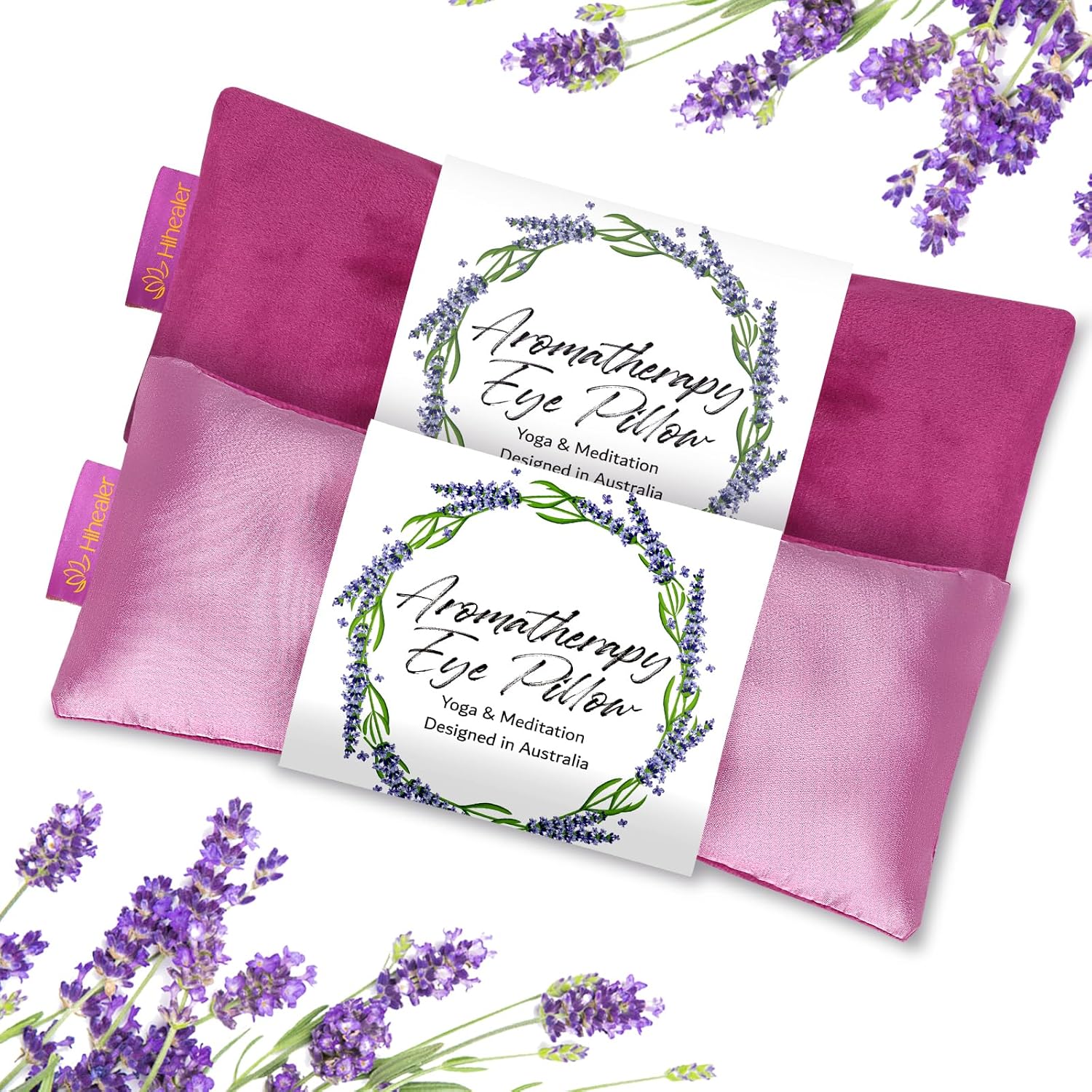 Weighted Eye Mask for Sleep, Yoga, Meditation, Lavender Eye Pillow Heated for Headache, Sinus, Dry Eyes Relief, Moist Heat Mask Purple Relaxation Gifts for Women (Purplex2)