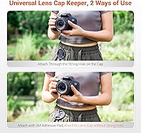 Vista 5 de JJC 2-Pack 52mm Tapa de lente frontal con protector elástico para Nikon D3000, D3100, D3200, D3300, D5000, D5100, D5200, D5300, D5500 con lente kit