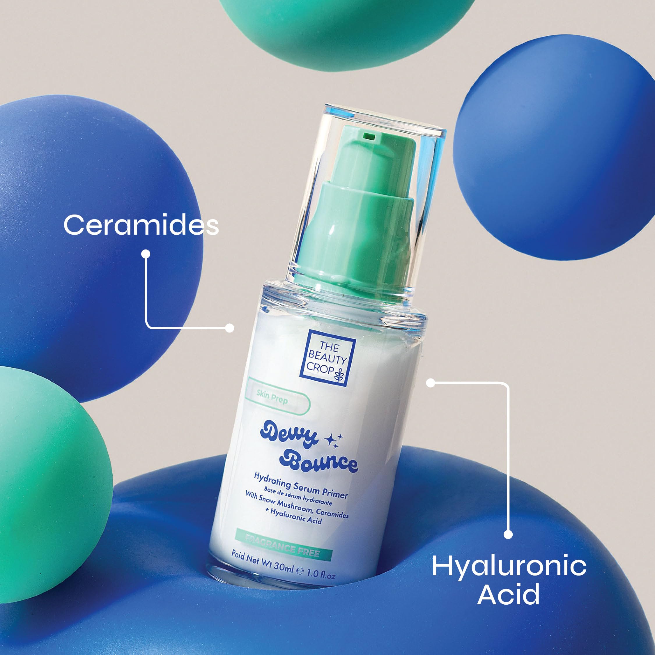 The Beauty Crop Dewy Bounce Serum Primer - Hydrating Gel-Serum Primer for Flawless Finish - 30 ml