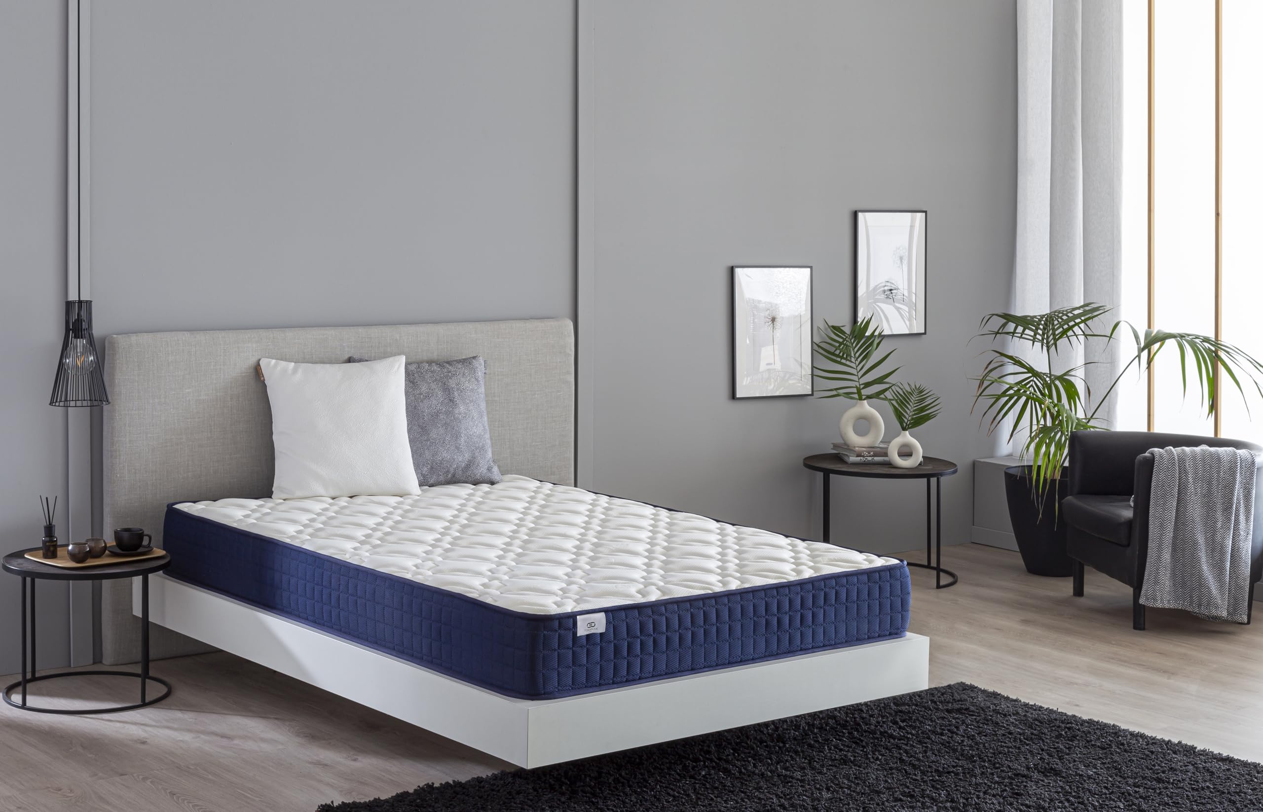 Colchón Viscoelástico 80x200 Viscoessential - Doble Cara Verano/Invierno Tejido Transpirable Aloe Vera Firmeza Media - Altura 14 cm - Viscoelastica de Alta Densidad - Antiácaros