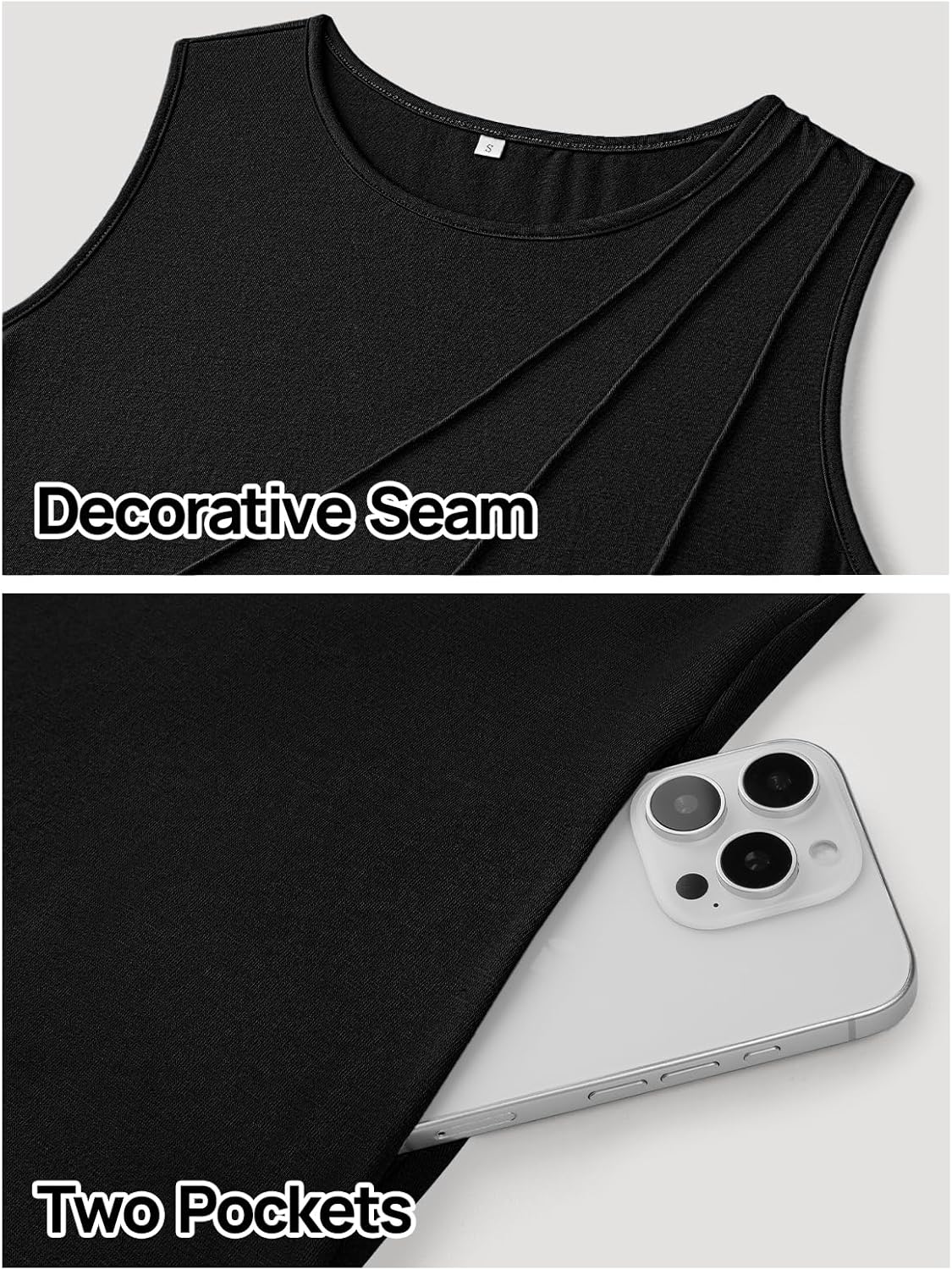 MEROKEETY Women's 2025 Summer Sleeveless Sundress Casual Beach Vacation Crewneck Tank Mini Dress - Image 7