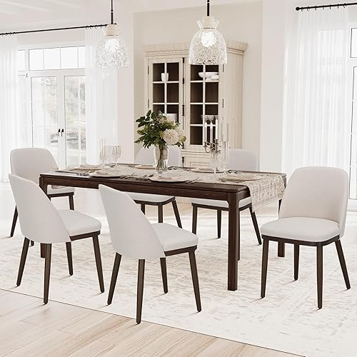 COLAMY Upholstered Dining Chairs Set of 6, Modern Kitchen Chairs