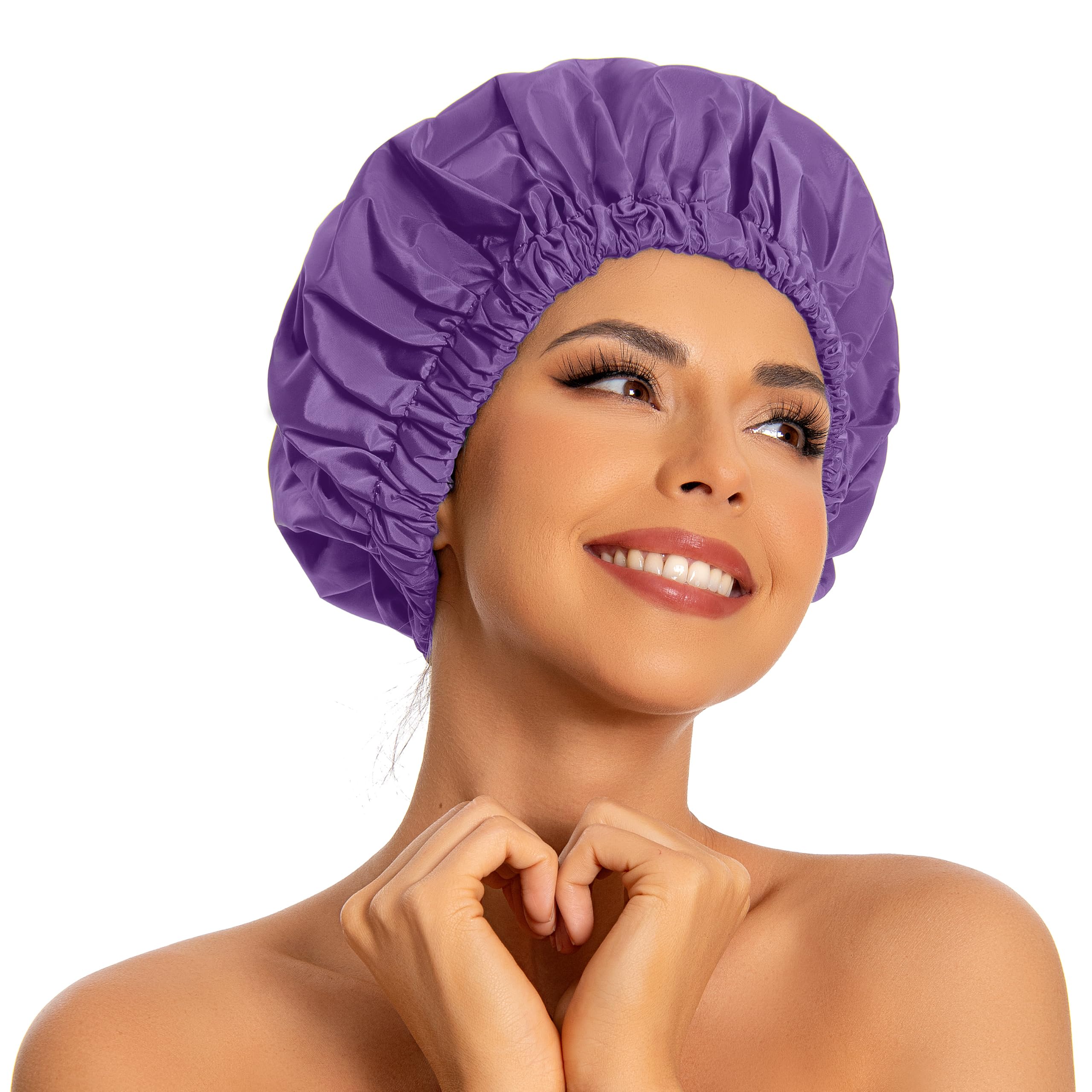 Reusable Shower Caps for Women - Waterproof & Dry Hair -20