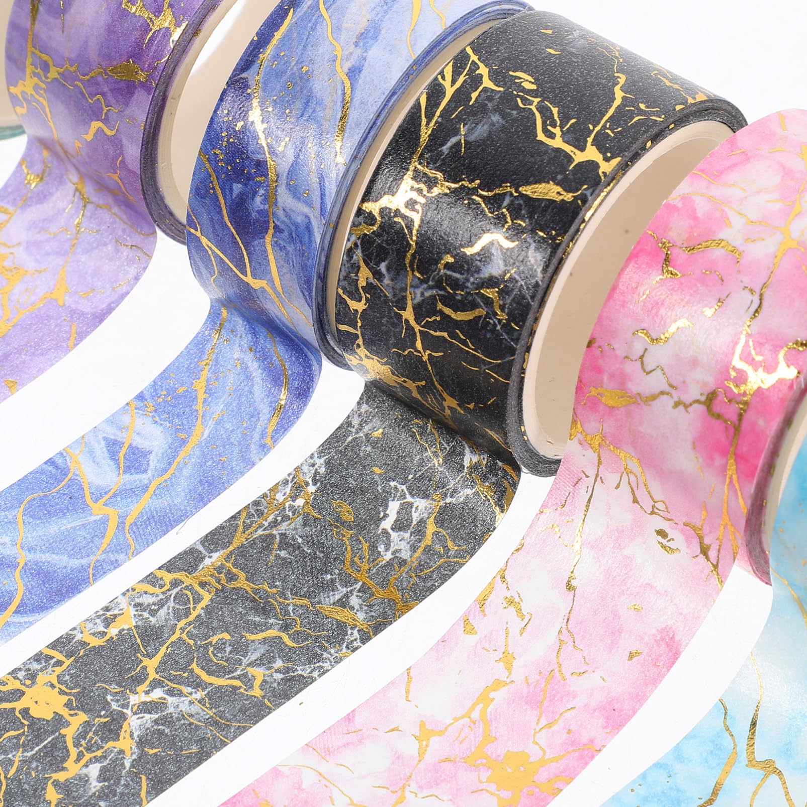 56rotoli Nastro Adesivo Decorativo Stile Marmo Washi Tape Per Scrapbooking e Facile Da Strappare Residui Per Pratico Per Decorazioni Creative