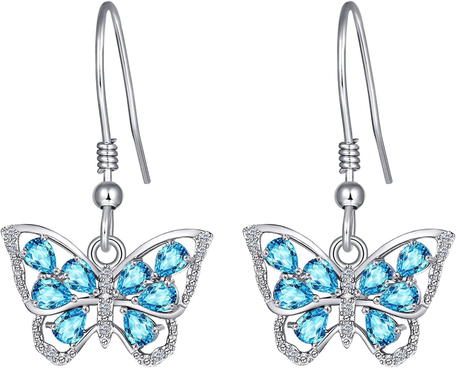 Monarch Butterfly Necklace - 925 Sterling Silver Wing Pendant, Symbol of Love & Strength - Gift for Women, Wife, Daughter - Mother's Day, Anniversary, Valentine's, Christmas, Birthday, Graduation Present