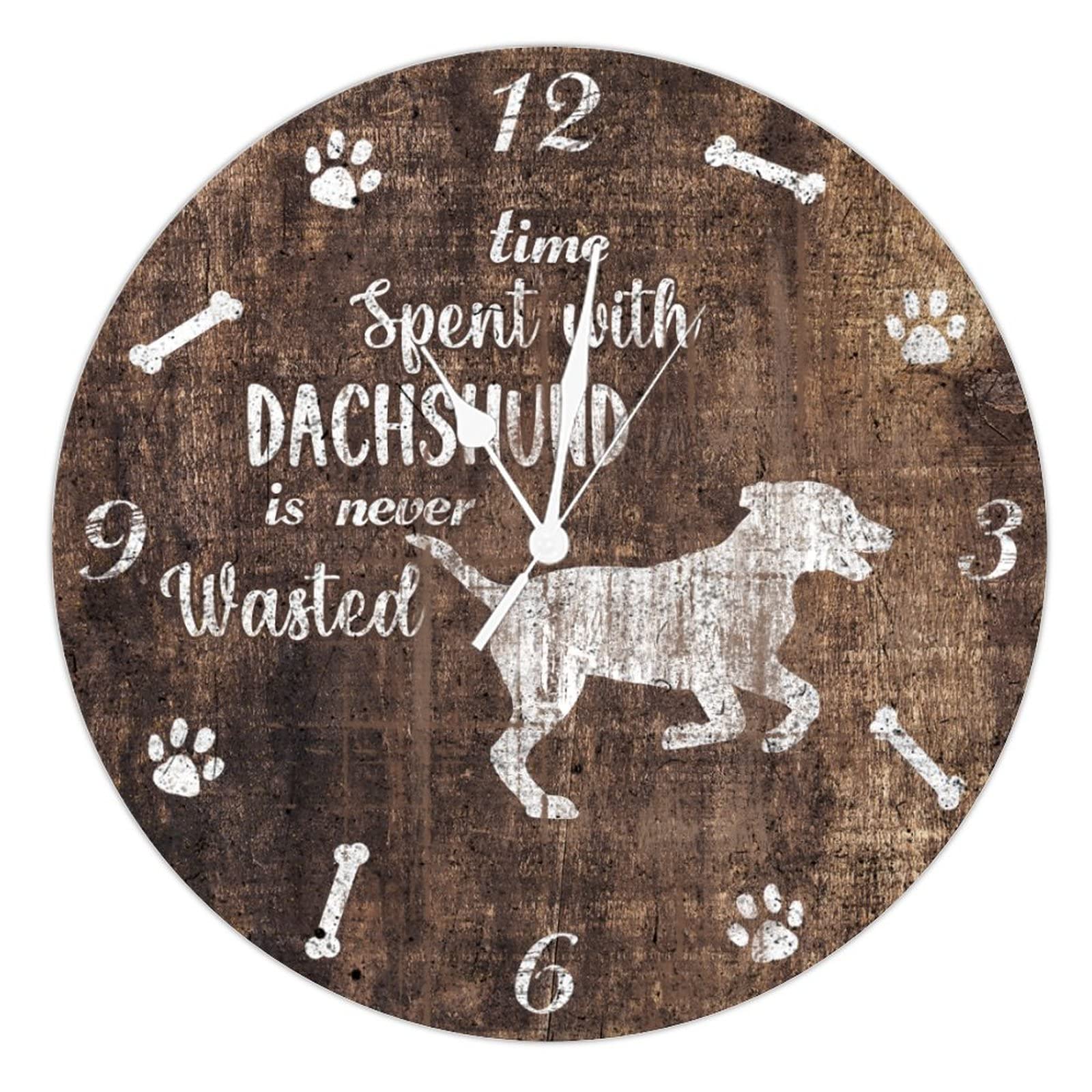 Horloge murale ronde en bois de 38 cm pour décorer un salon ou un café