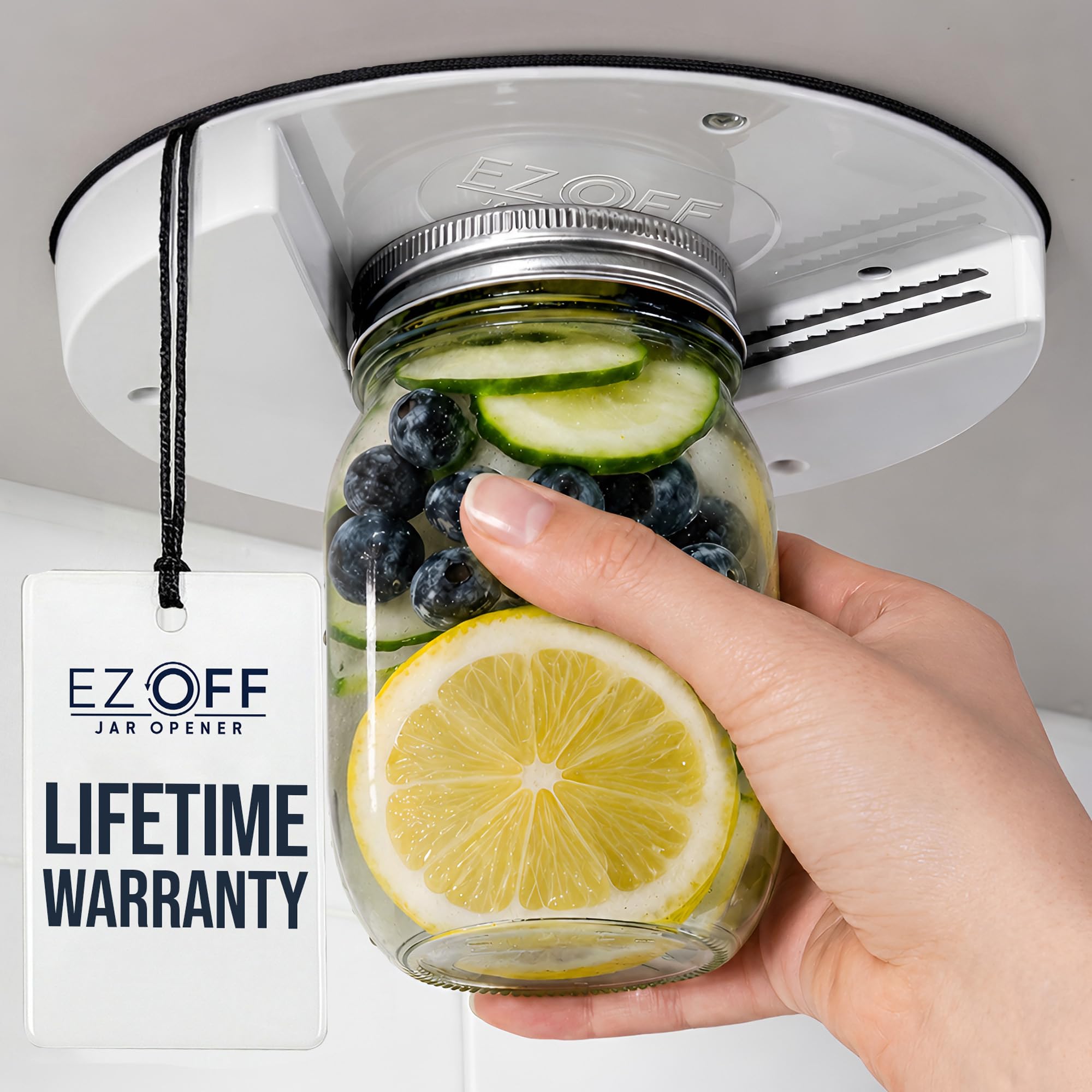 EZ Off Jar Opener for Seniors Under Cabinet Mount