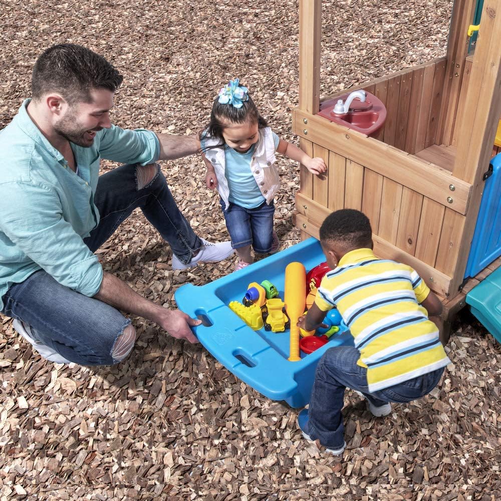 Woodland Adventure Playhouse with Slide and Climbing Ramp
