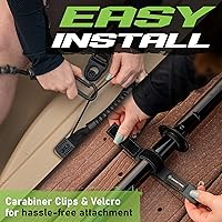 Vista 6 de Gradient Fitness 2 Pack Kayak Paddle Leash, 5-8 Feet Stretchable Paddle Strap with Carabiner Secure Leash Lanyard Rope for SUP Kayak Canoe Paddle