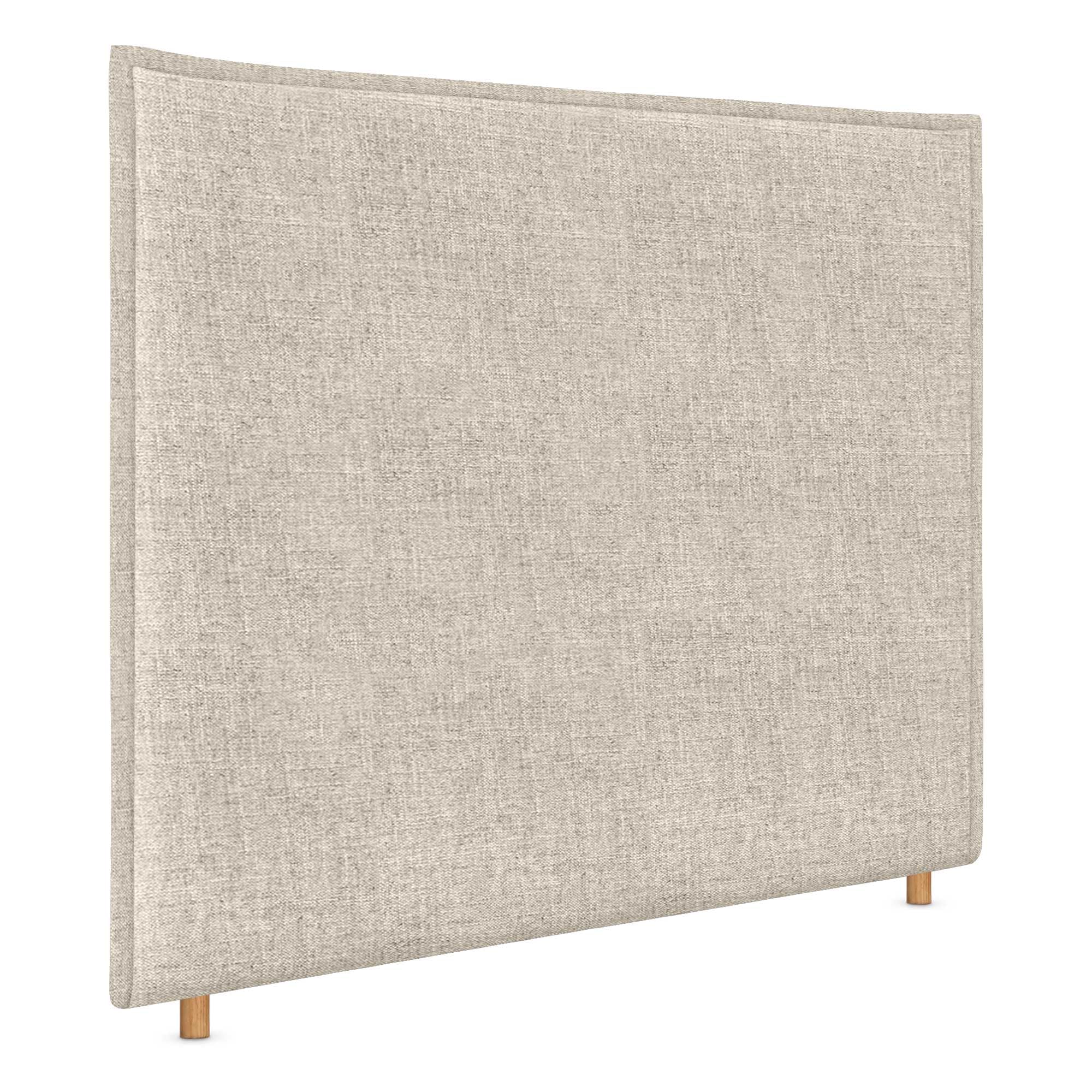 DHOME Cabecero de Lino Natural con Ribete hasta el Suelo con 8cm de Grosor Cabezal Tapizado Cama Dormitorio Moderno Top Trending (Lino Natural, 150cm (Camas 150))