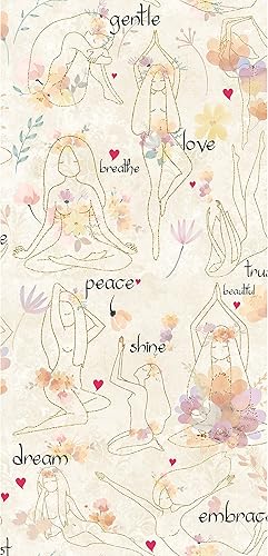 Miniatura 2 de RoomMates RMK12189RL Yoga Goddesses - Papel pintado para despegar y pegar