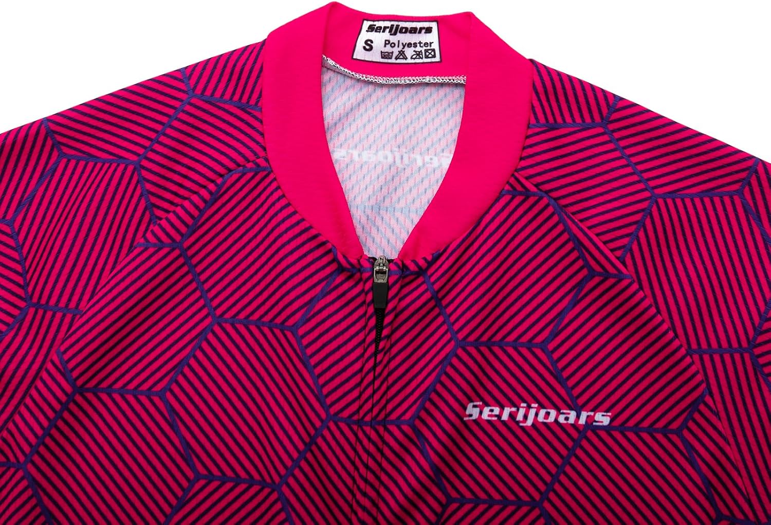 Women's Long Sleeve Cycling Jersey, Quick Dry Bike Top with Reflective Strip, Zipper and Pockets