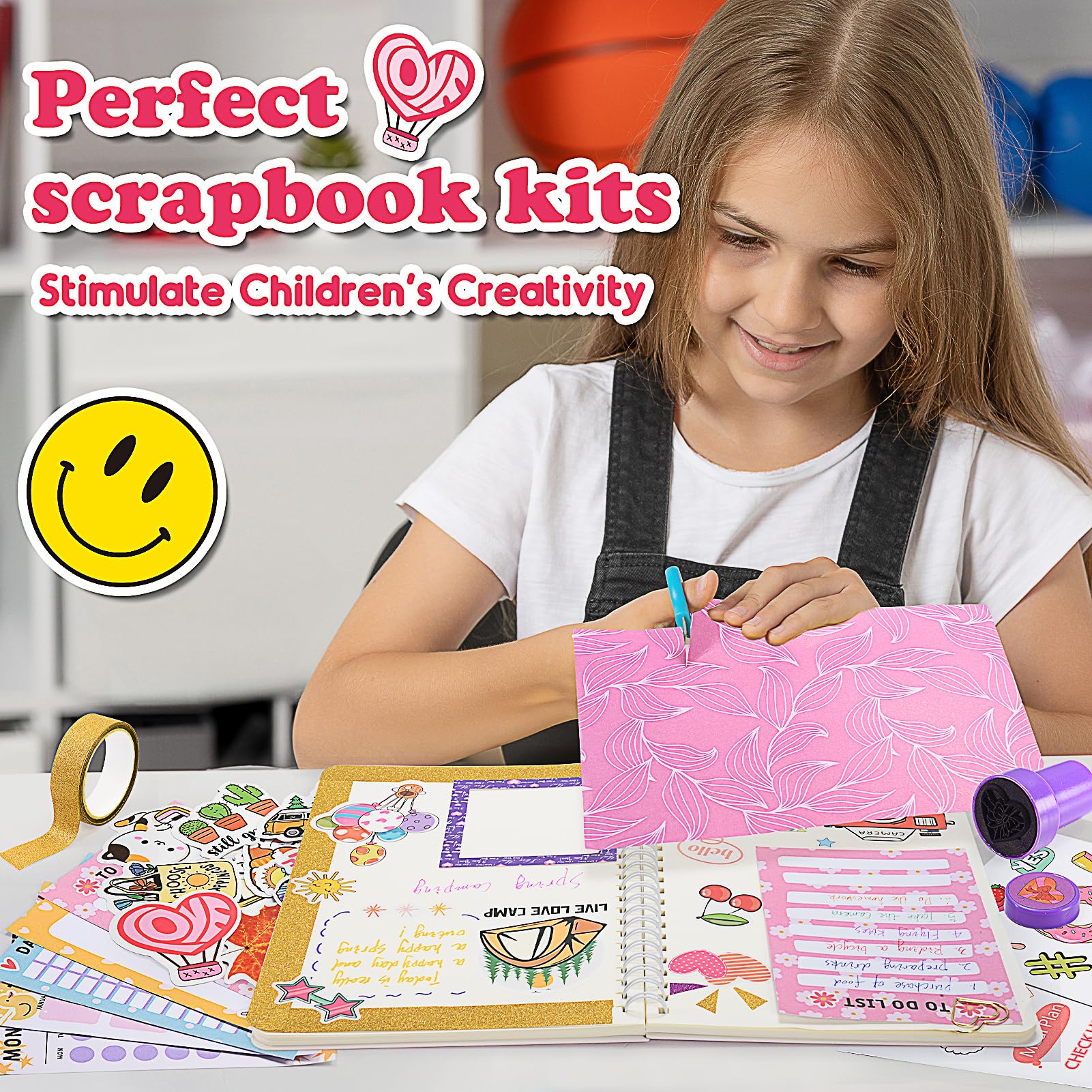 Diario Personal Kit Scrapbooking Para Niñas Diario Creativo Con