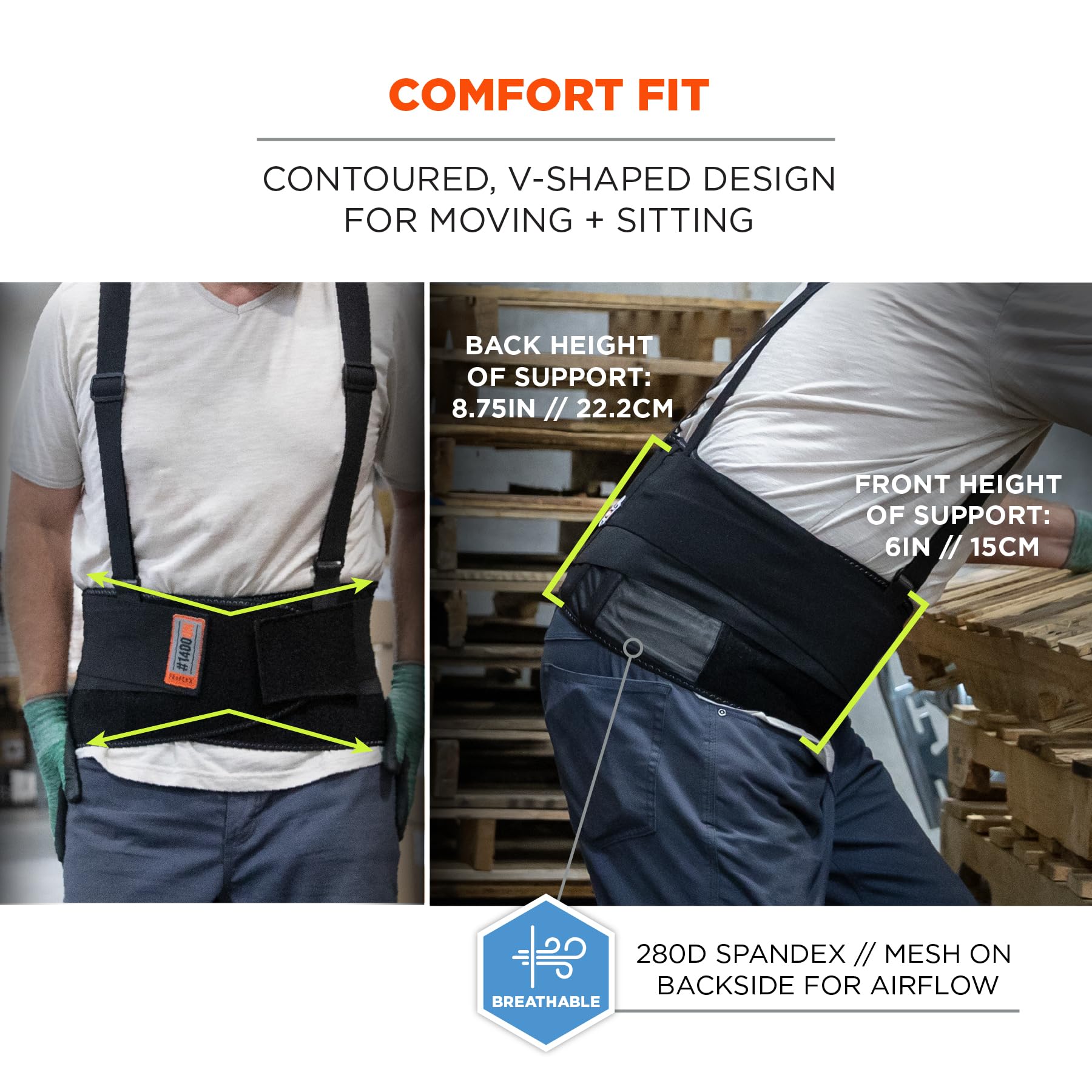 Ergodyne Proflex 11400 Taille universelle Support arrière