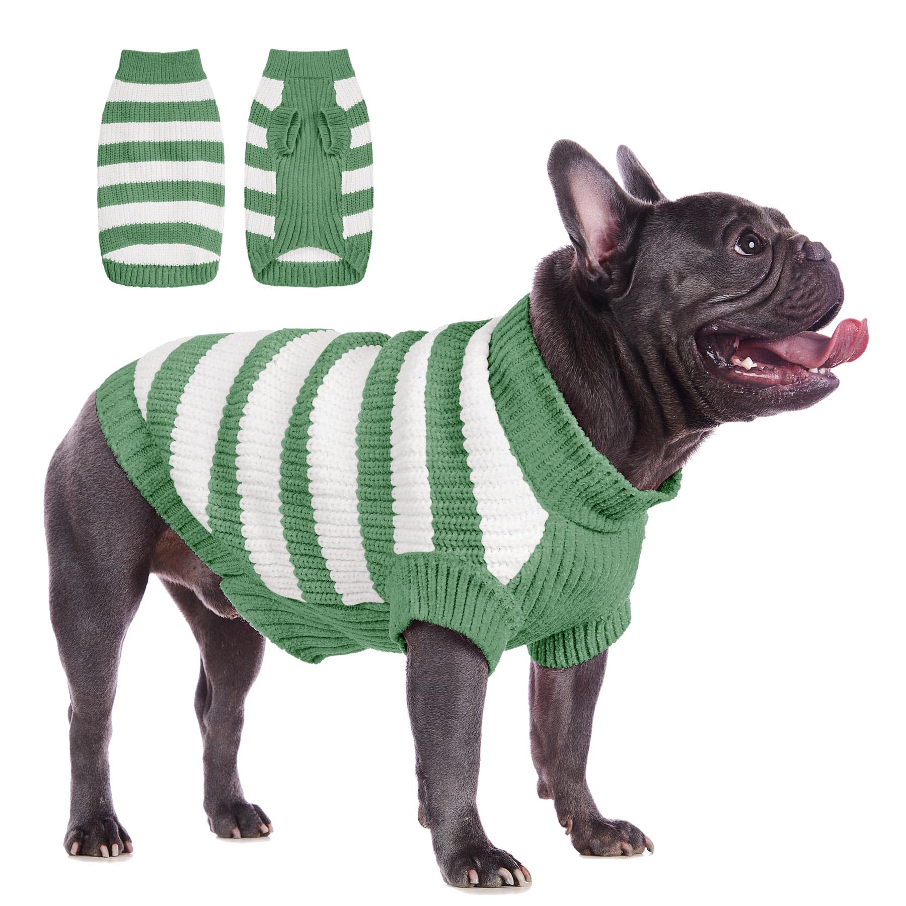 ALAGIRLS Ropa para perros salchicha suéter para mascotas pequeñas y medianas suéter para perros ropa para perros ALASW302-Green-S